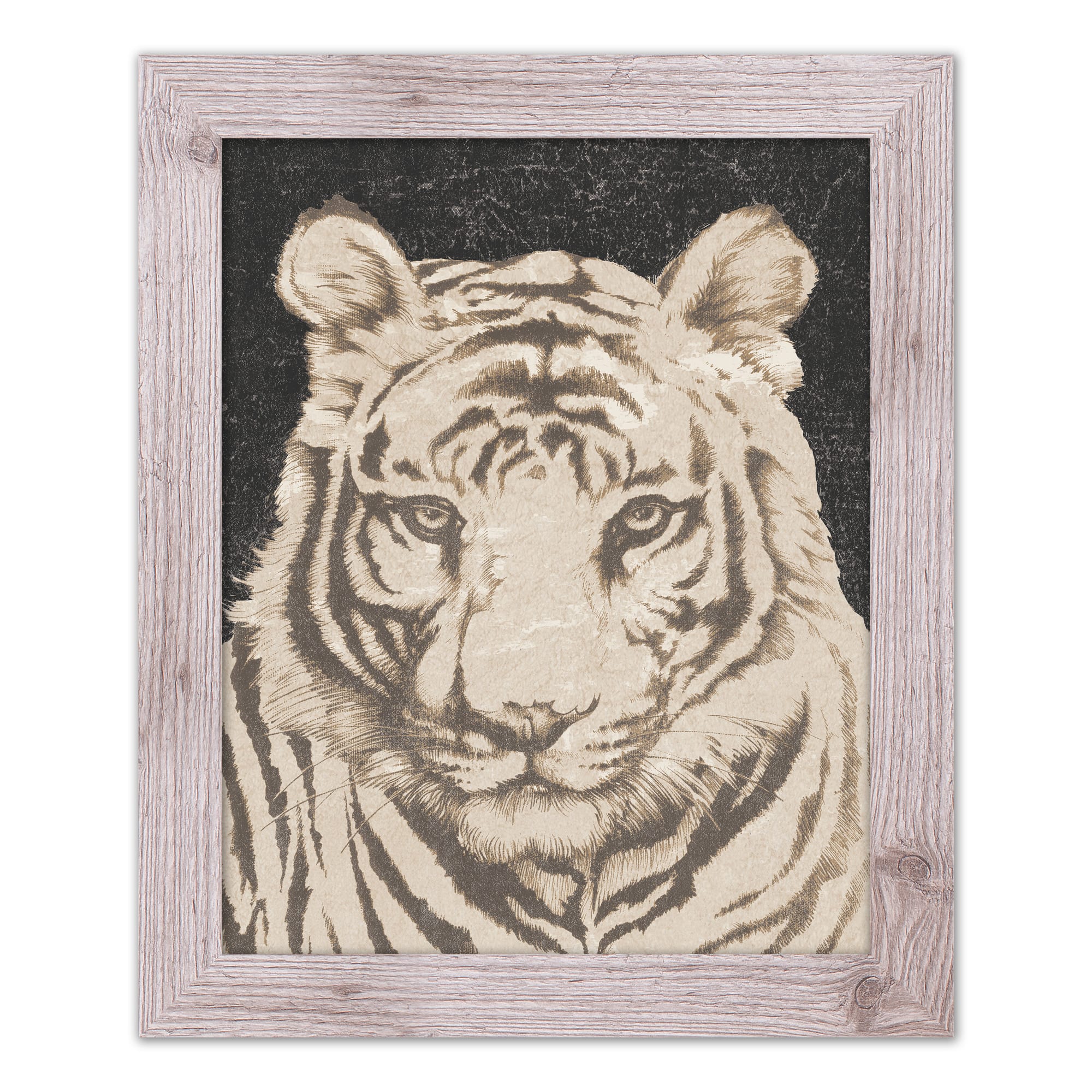 Tiger Face Western Framed Print