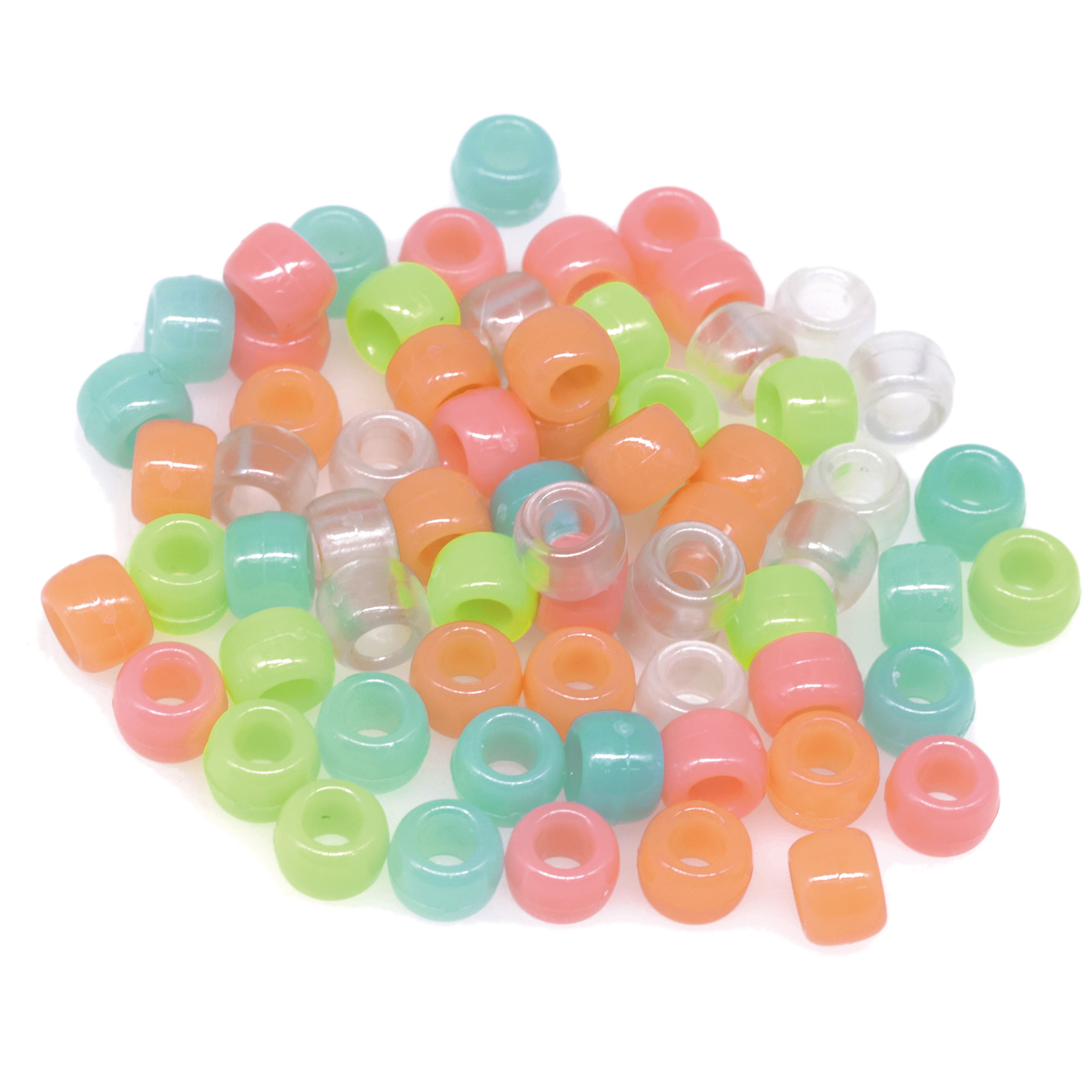 12 Packs: 280 ct. (3,360 total) Glow in the Dark Pony Beads by Creatology™, 6mm x 9mm