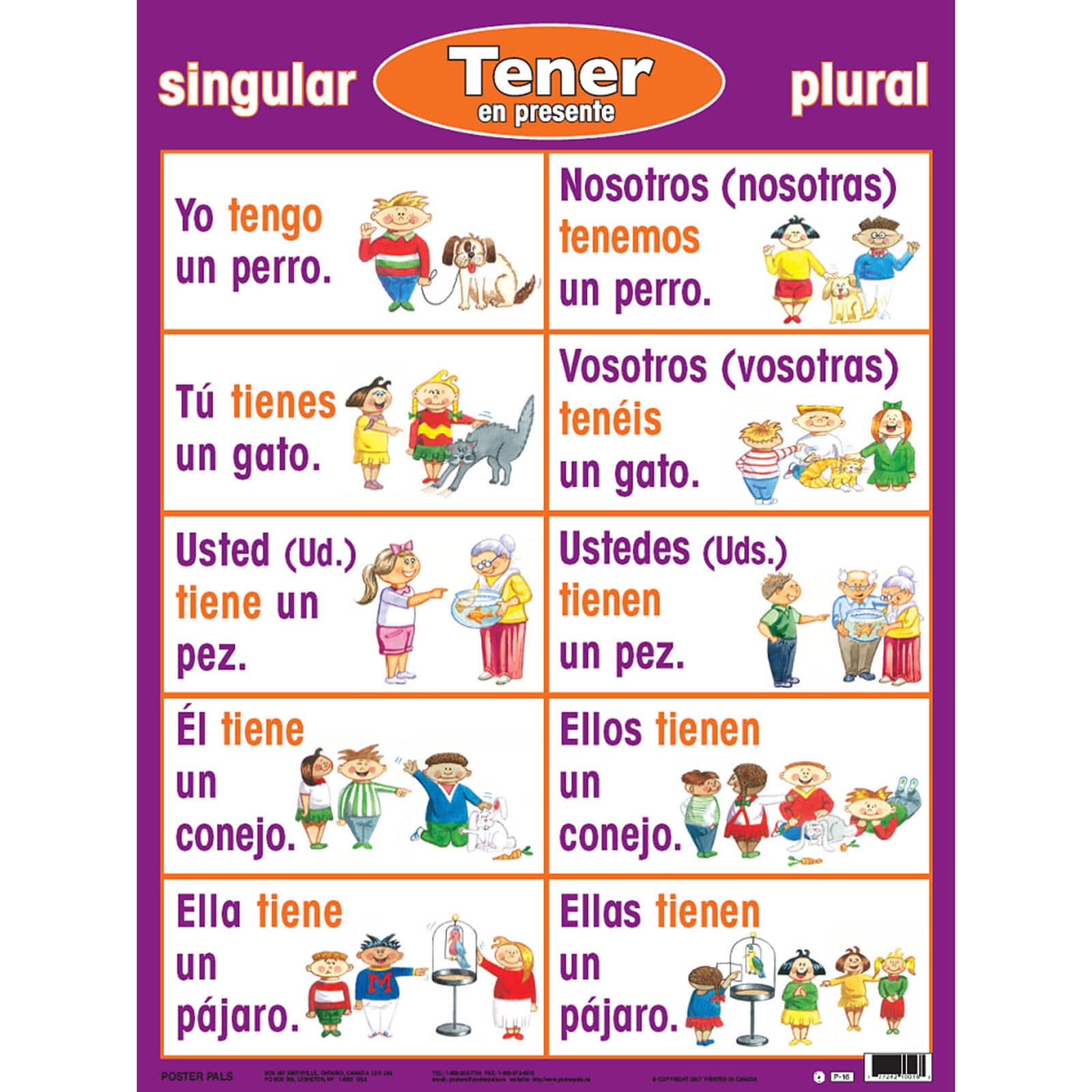 Poster Pals® Spanish Verb Posters, 7ct.