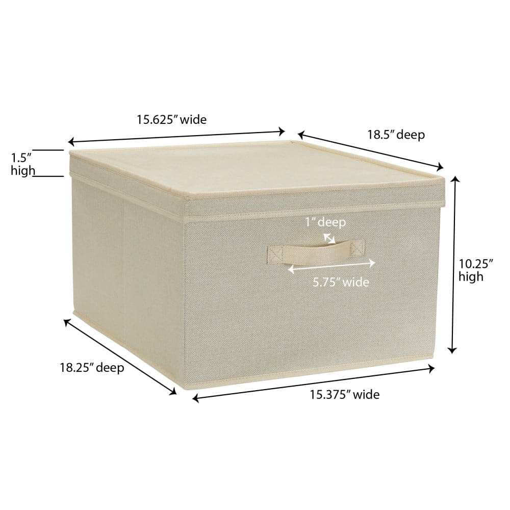 Household Essentials Fabric Storage Bin with Lid, 2ct.