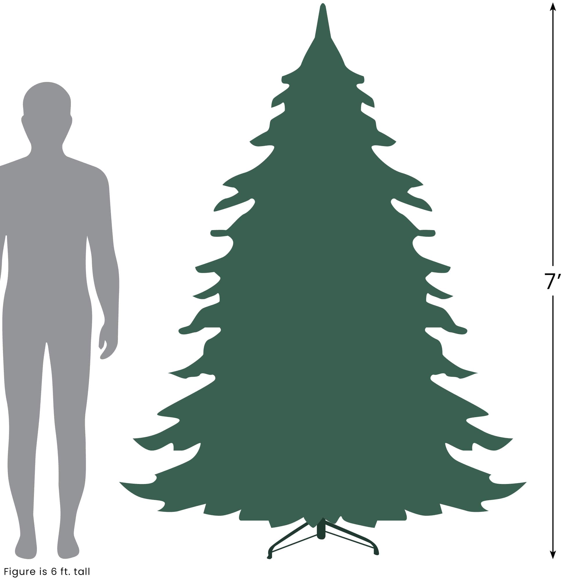 7.5ft. Pre-Lit Green Upside Down Spruce Artificial Christmas Tree, Clear Lights