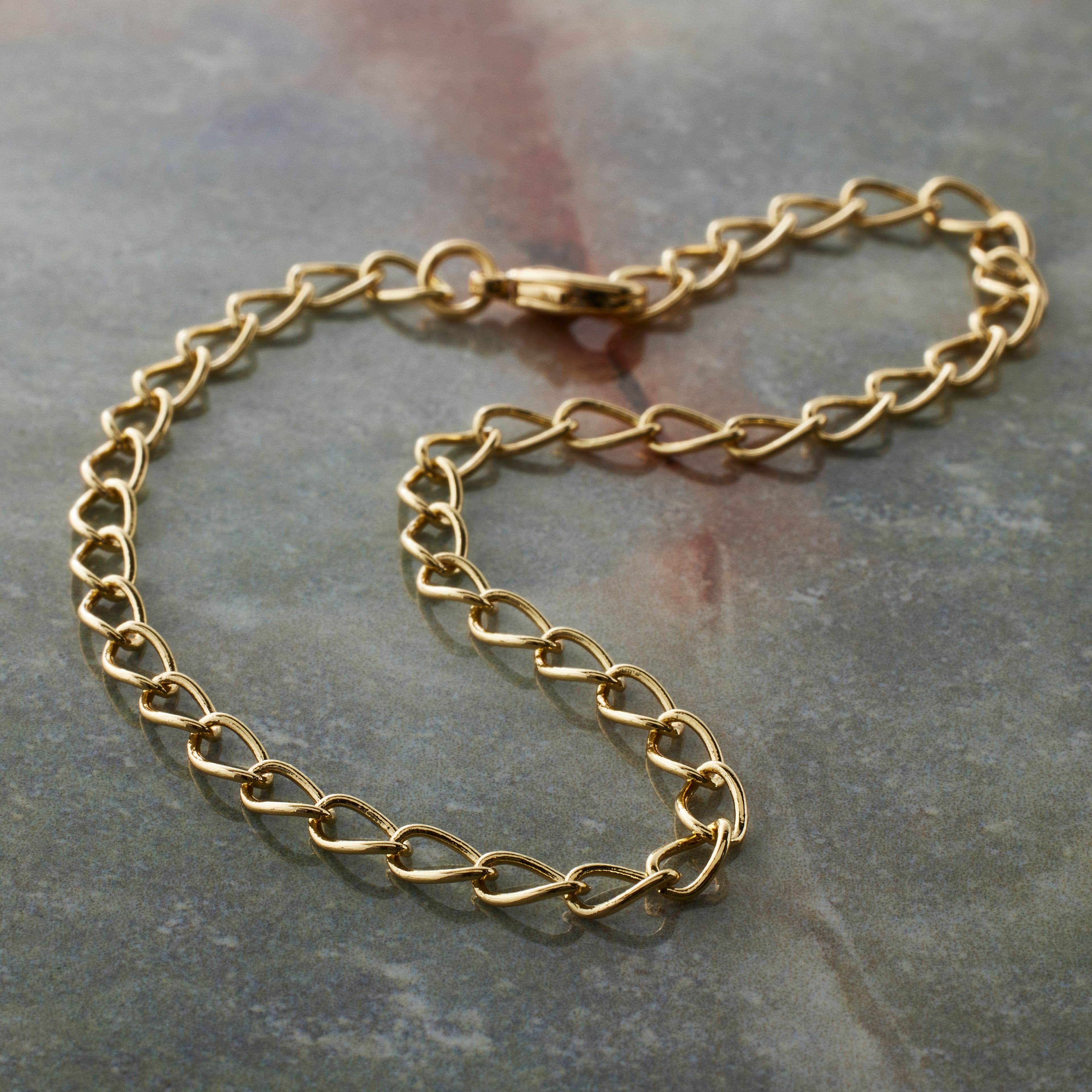 Gourmette plaquée or 18 carats de Bead Landing