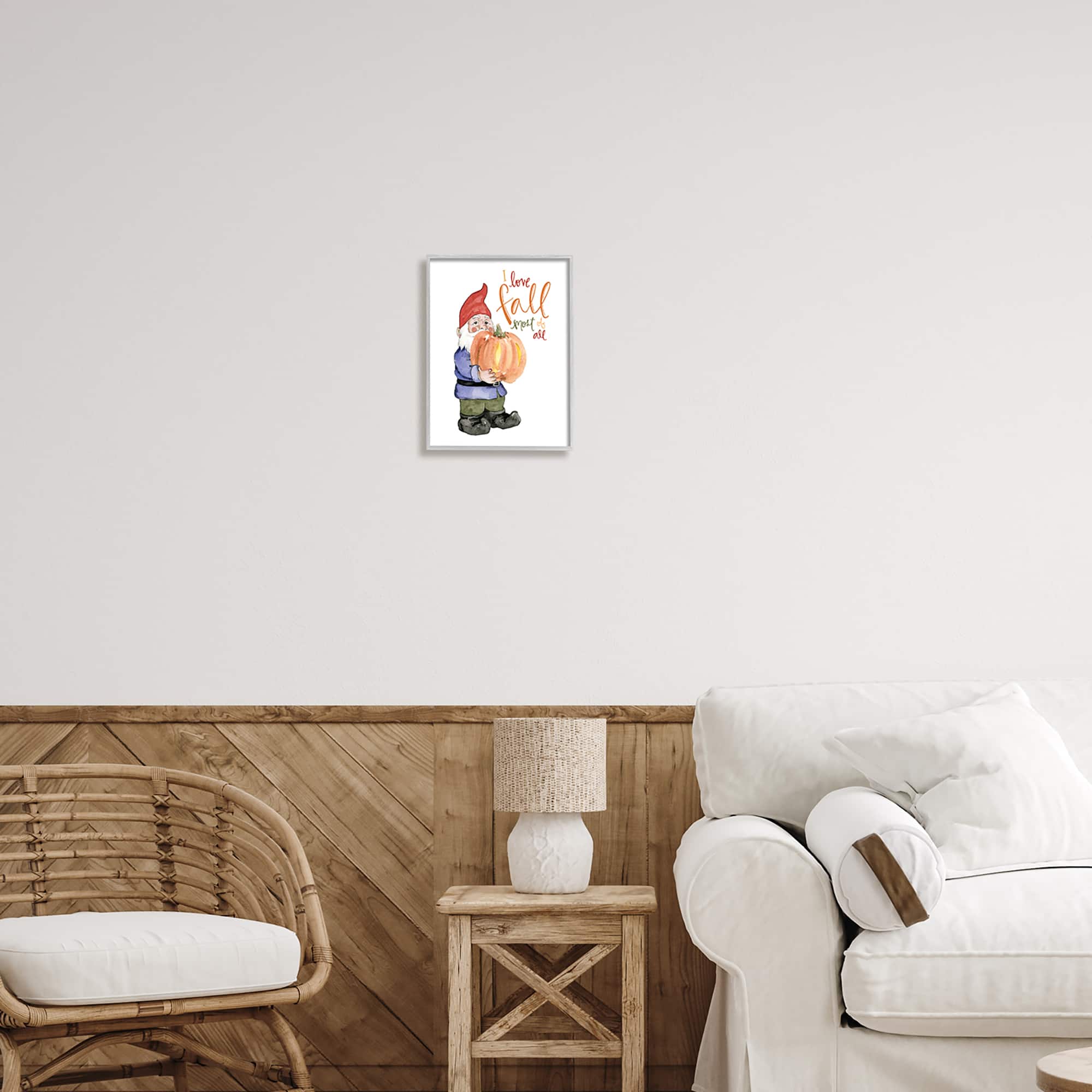 Stupell Industries I Love Fall Most Of All Gnome Framed Giclee Art