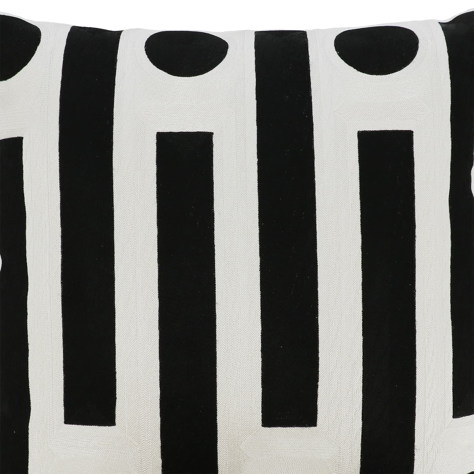Jonathan Adler x Michaels 20" Black & White Race Track Embroidered Pillow