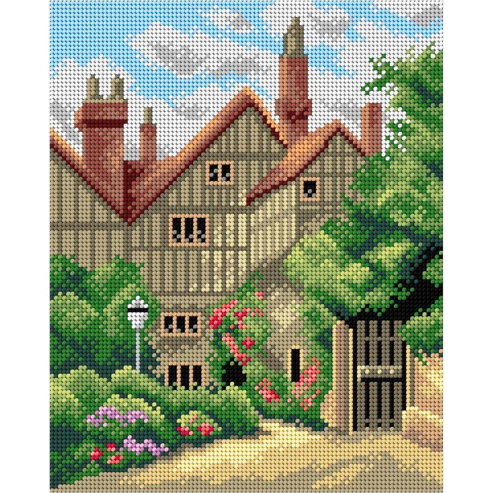 Orchidea Gobelin Thomas Nicholson Tyndale - An Old Manor House and Garden Halfstitch Canvas