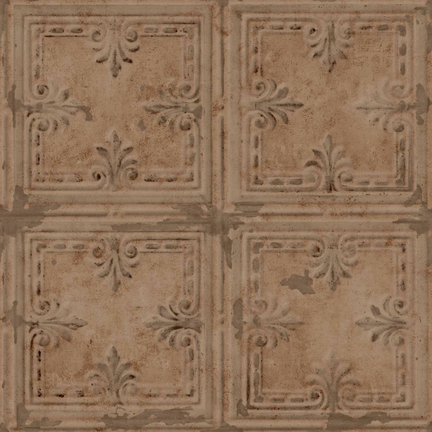 RoomMates Copper Tin Tile Peel & Stick Wallpaper