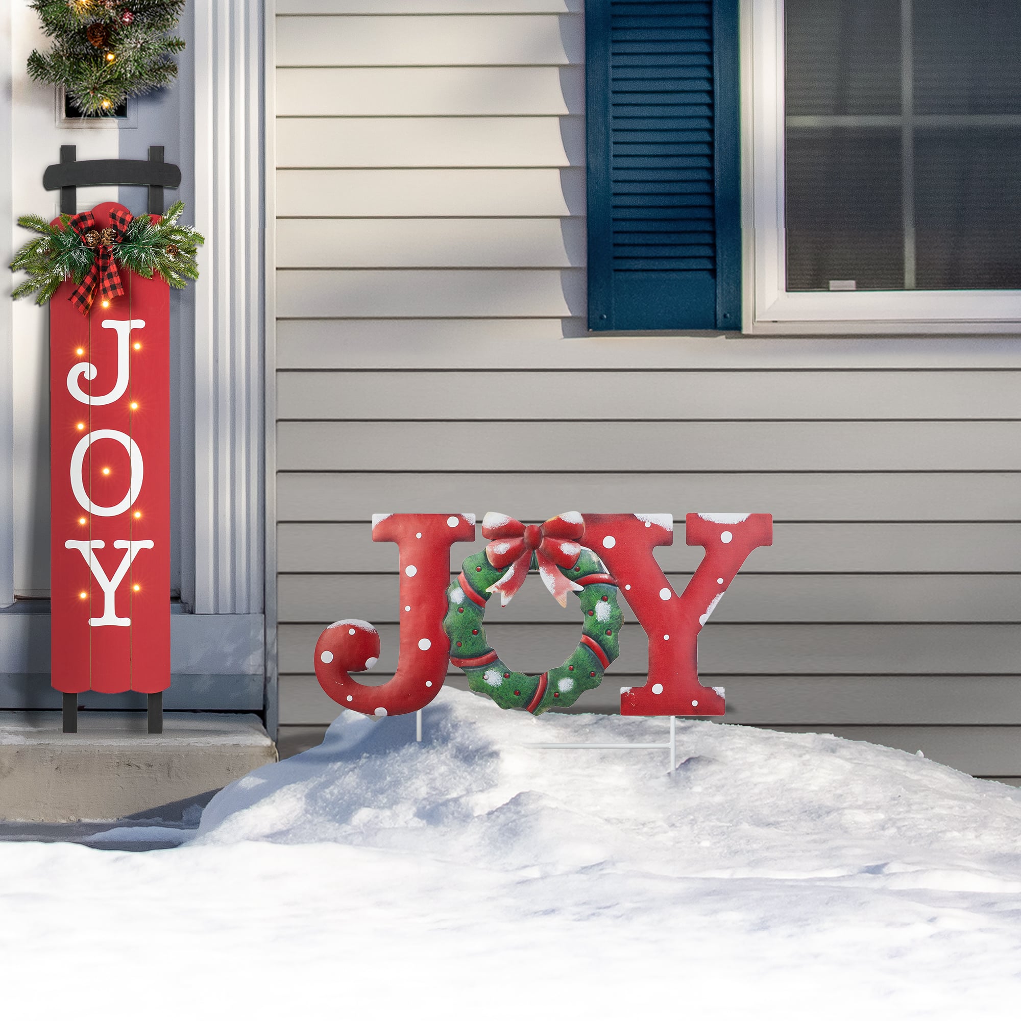 Glitzhome® 2ft. Joy Metal Yard Stake