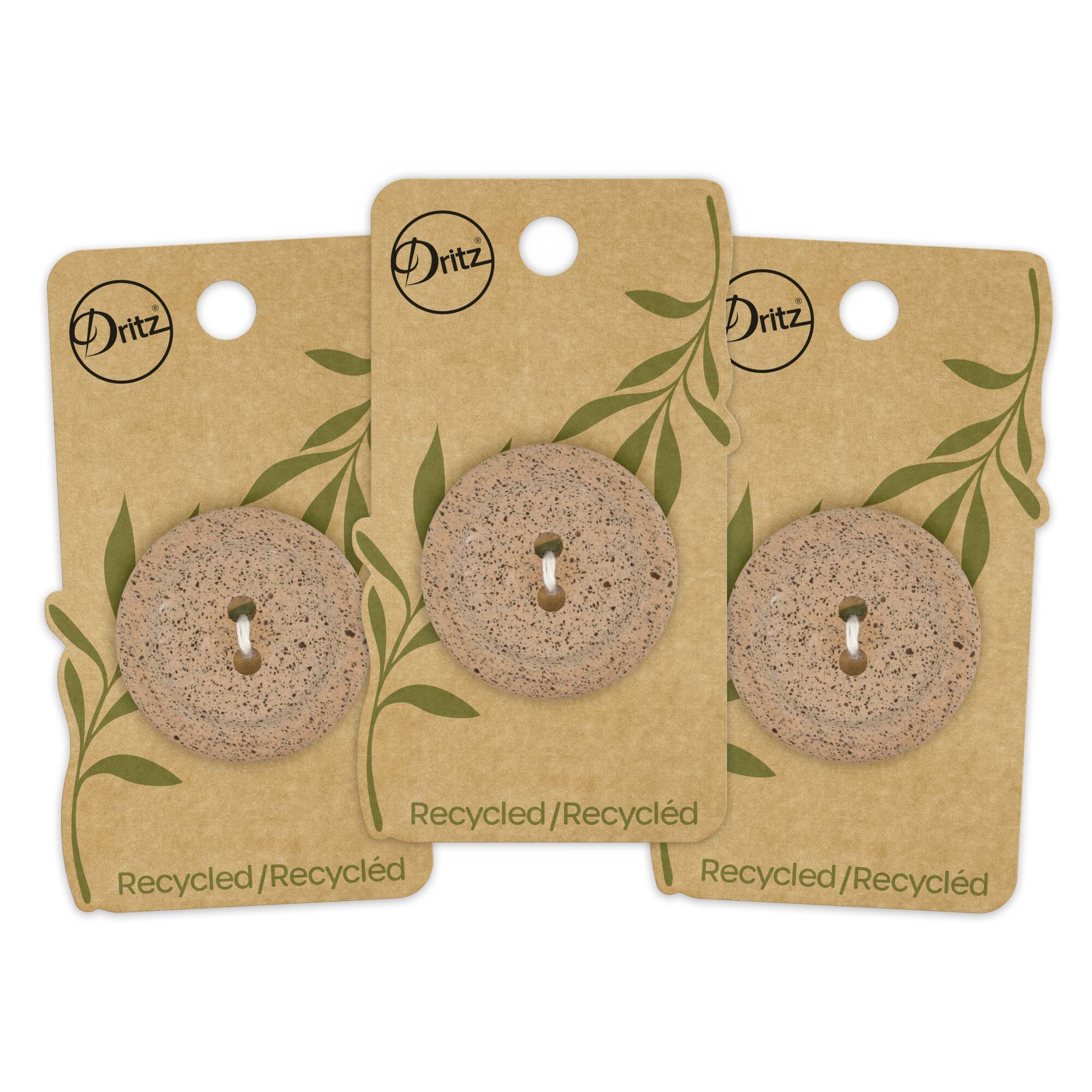 Dritz® 34mm Brown Recycled Coffee Round Button, 3ct.