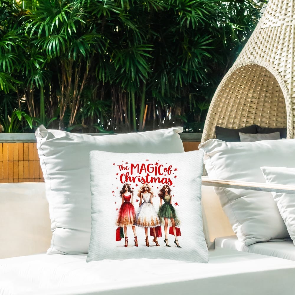 Stupell Industries 18" x 18" Glam Magic of Christmas Outdoor Pillow 