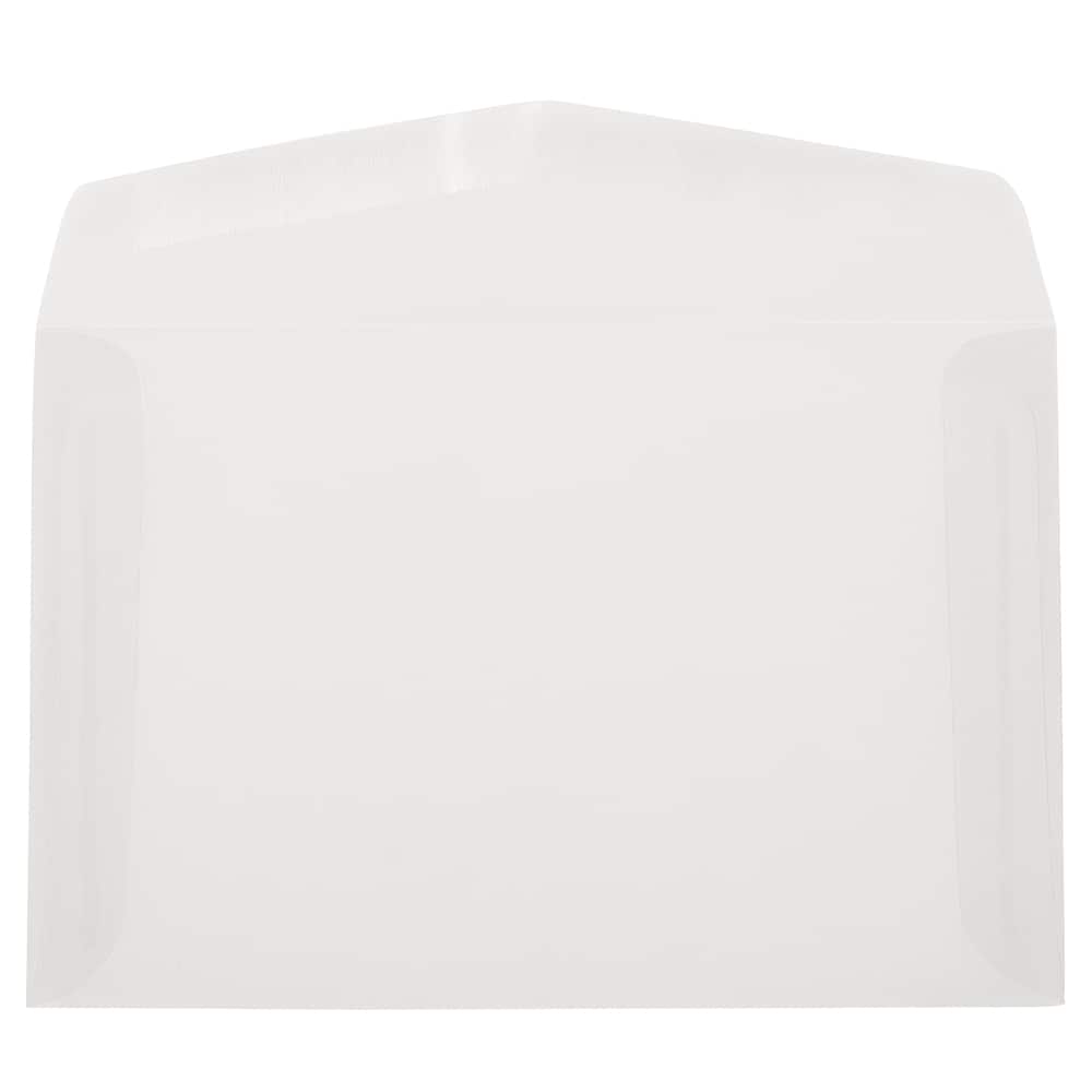 JAM Paper 6" x 9" Translucent Clear Vellum Envelopes, 25ct.