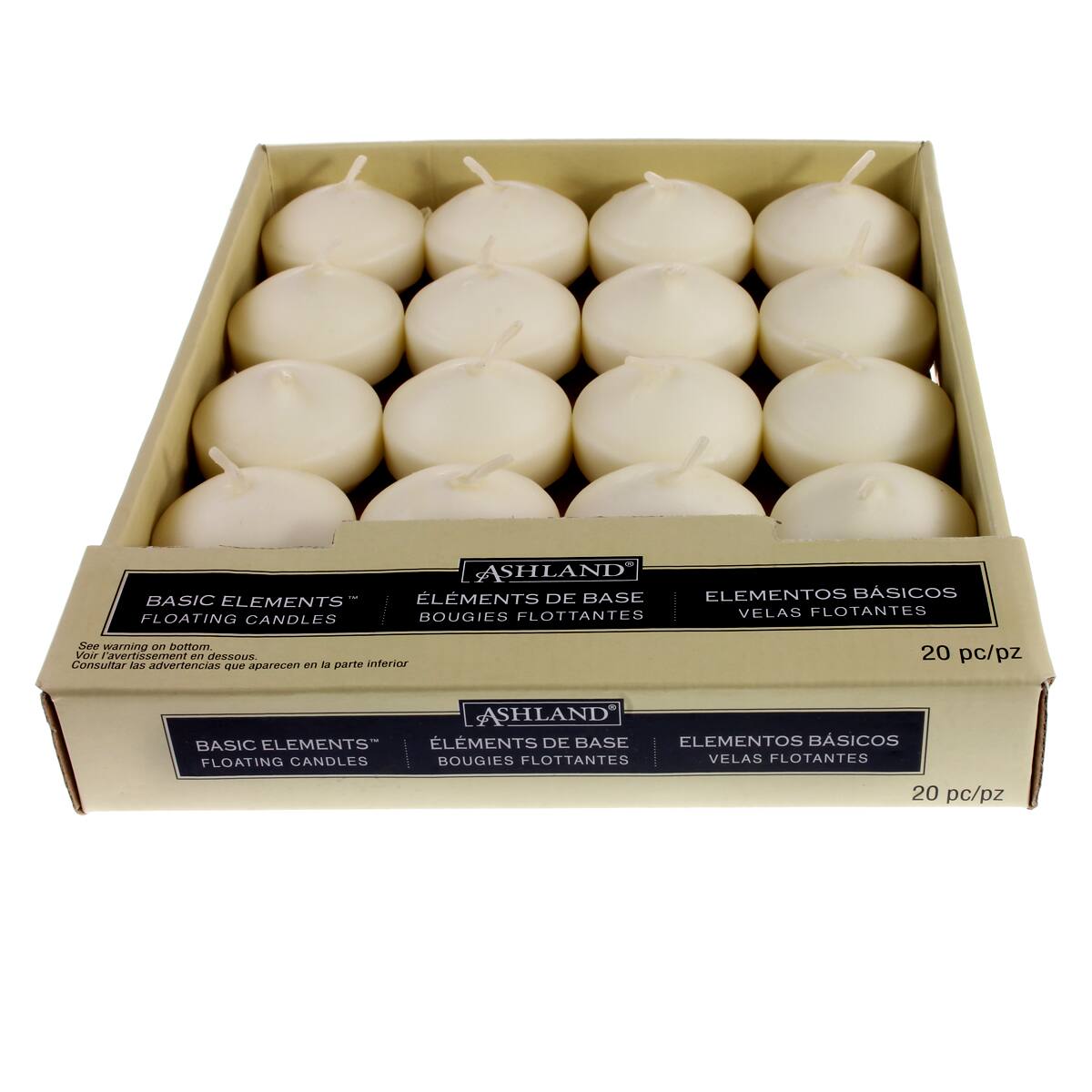 12 Packs: 20 ct. (240 total) Ivory Floating Candles by Ashland®