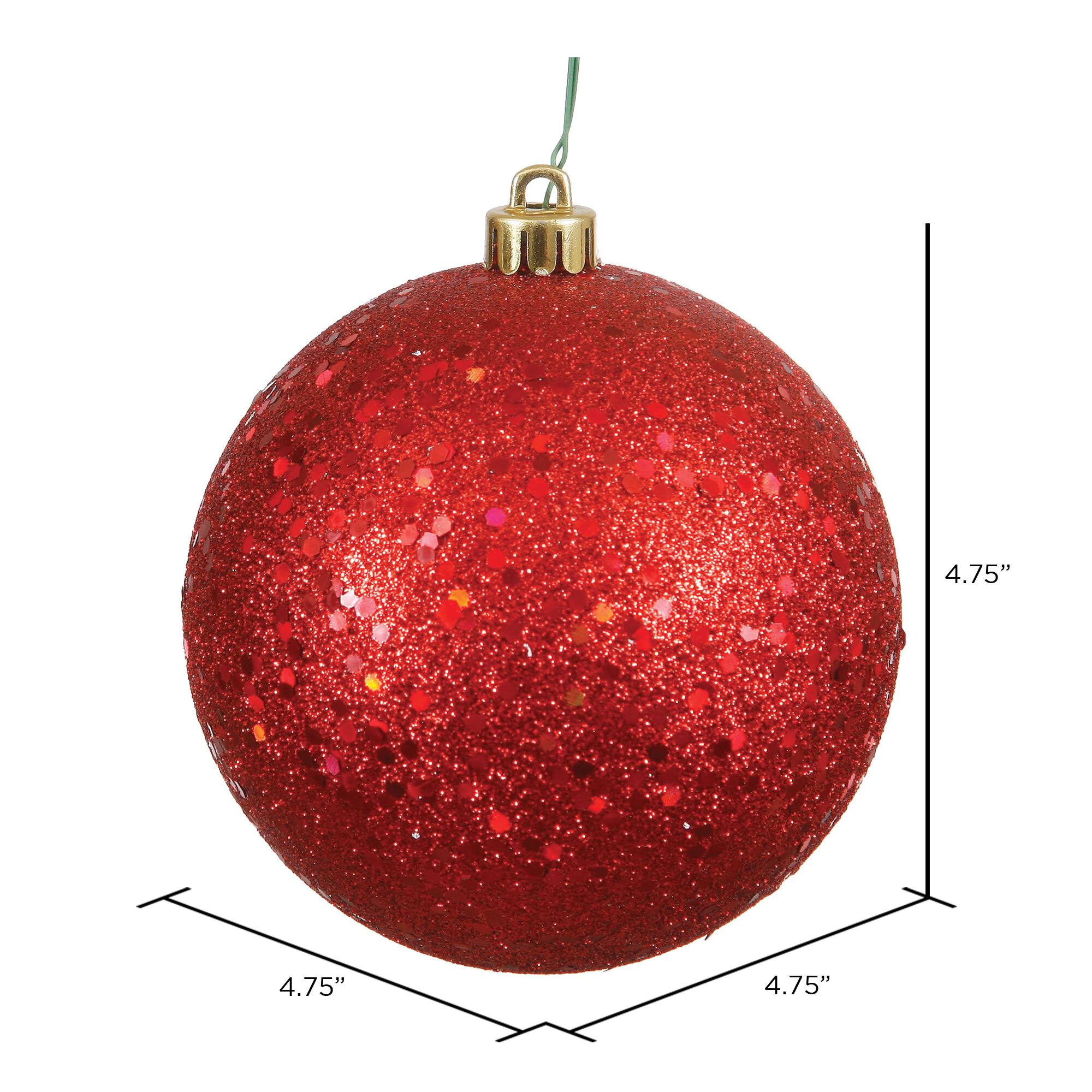 Vickerman Red Sequin Ball Ornaments, 4ct.