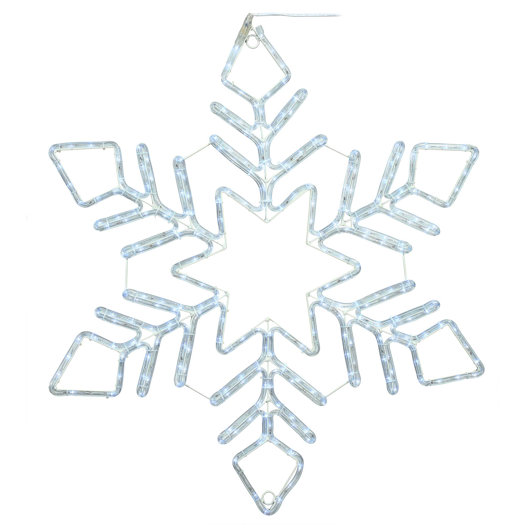 Vickerman 24" Pure White LED Star Twinkle Ropelight Snowflake | Michaels®