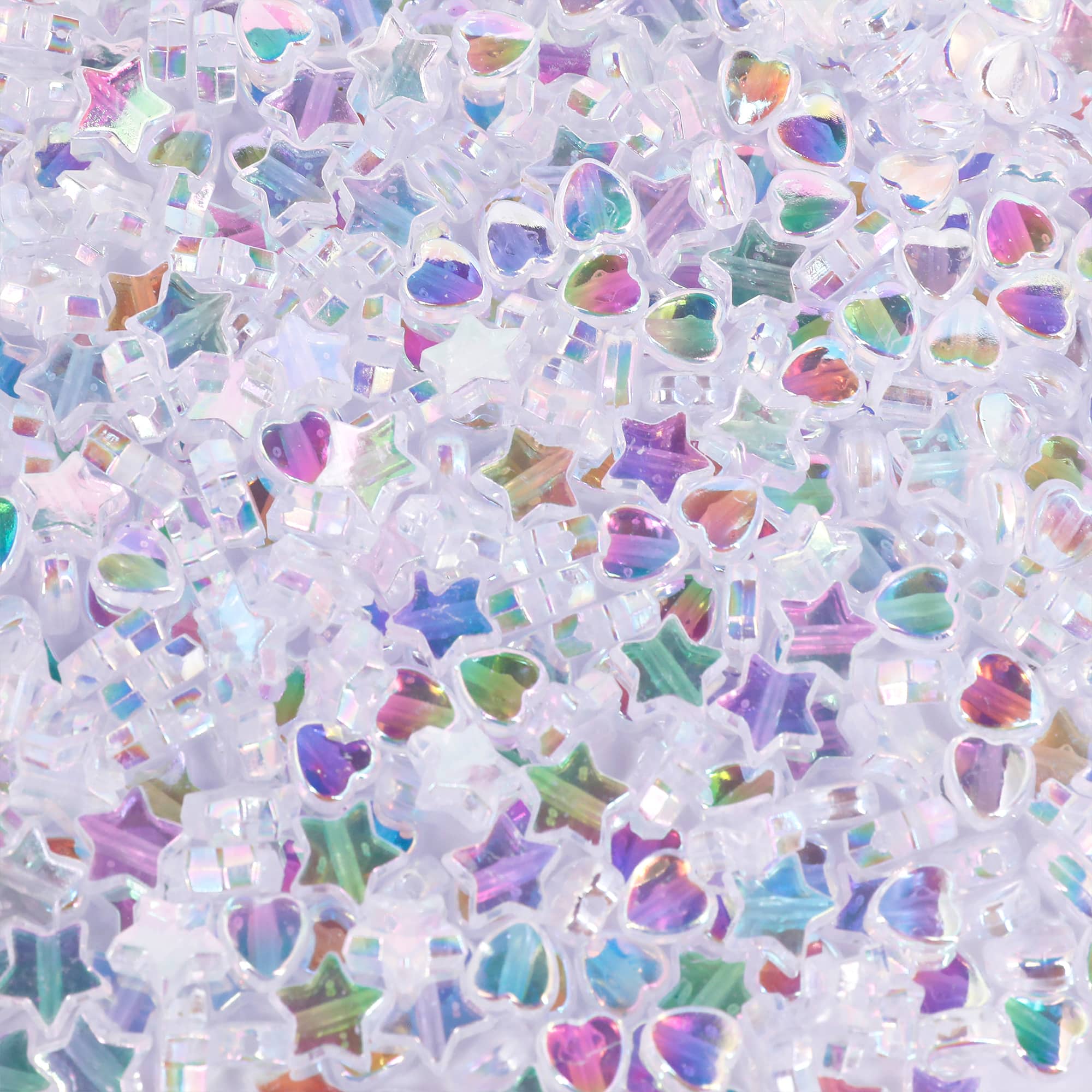 Clear AB Star & Heart Acrylic Beads, 450ct. by Bead Landing™