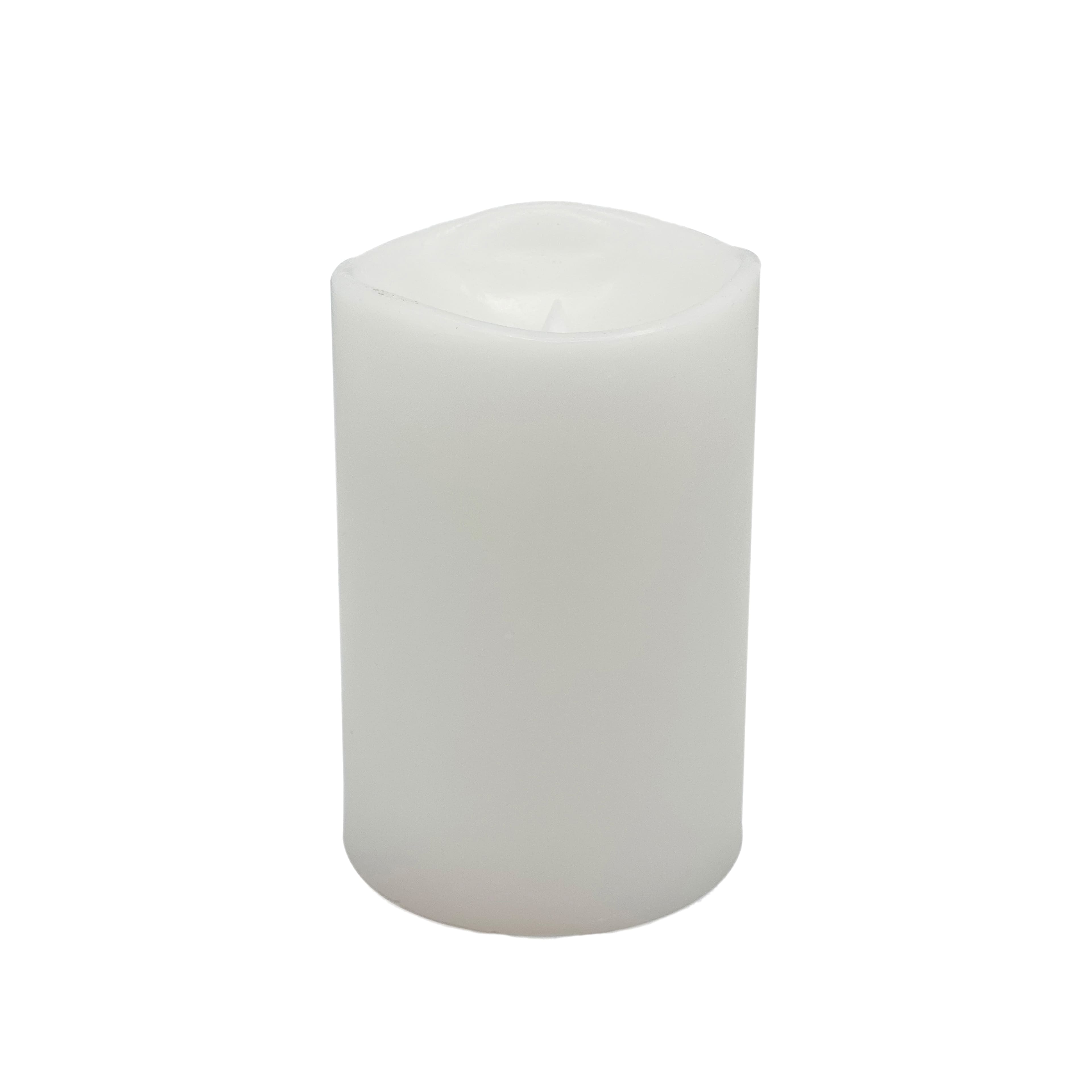 6 Pack: White Glowing Flame LED Wax Pillar Candle by Ashland®