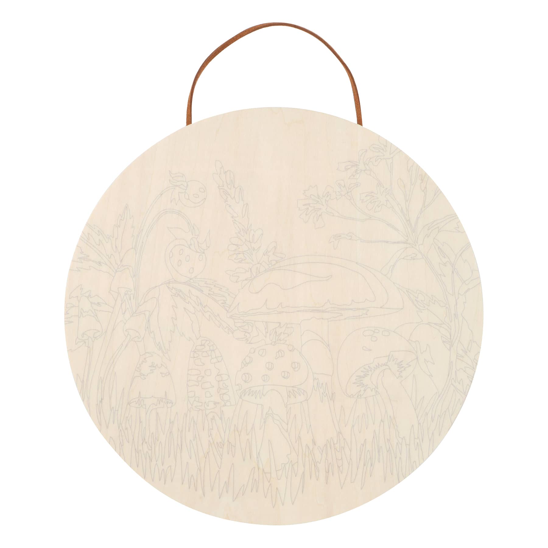Mushroom Paint-by-Number Plywood Surface Kit by Artist's Loft®