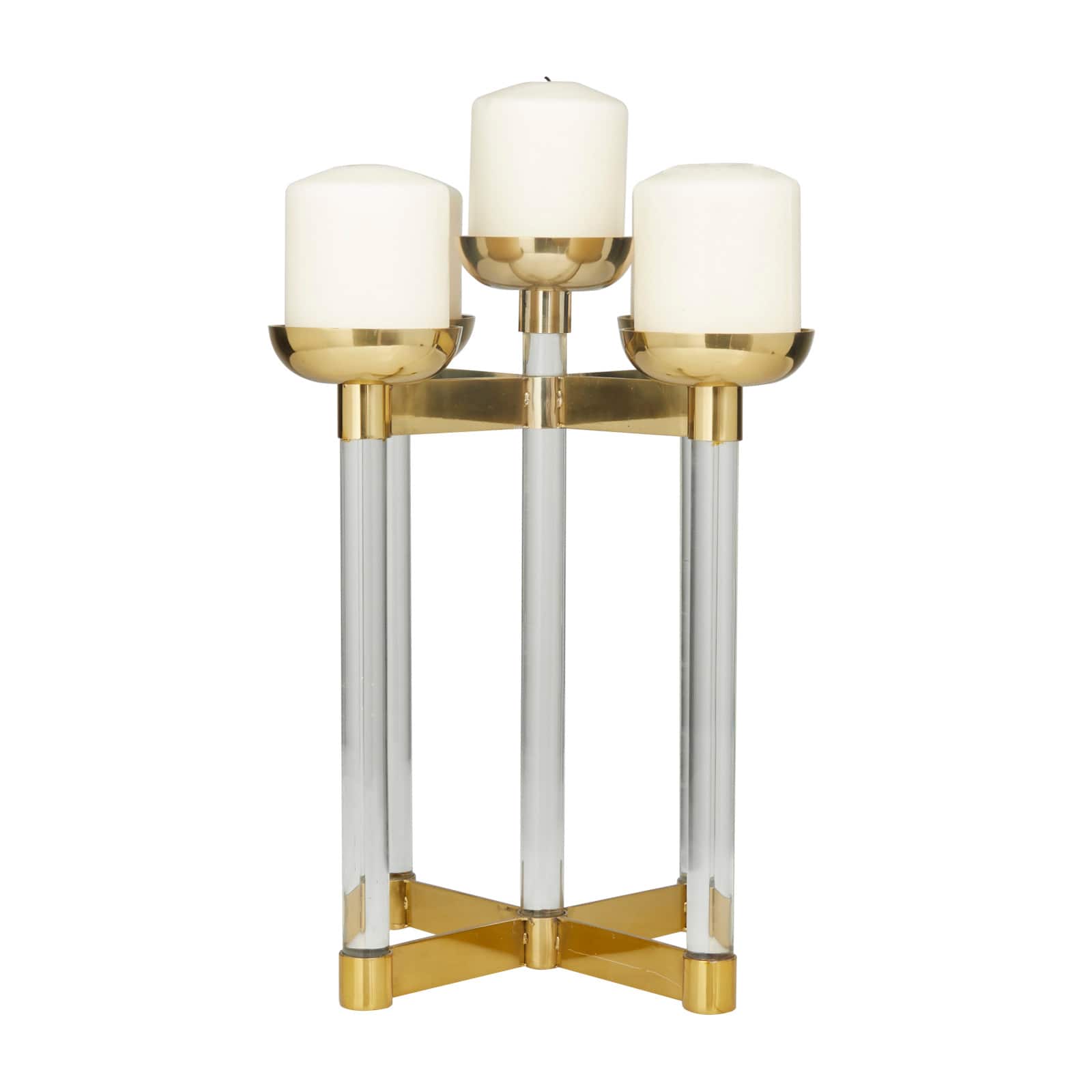14" Gold Contemporary Candleholder