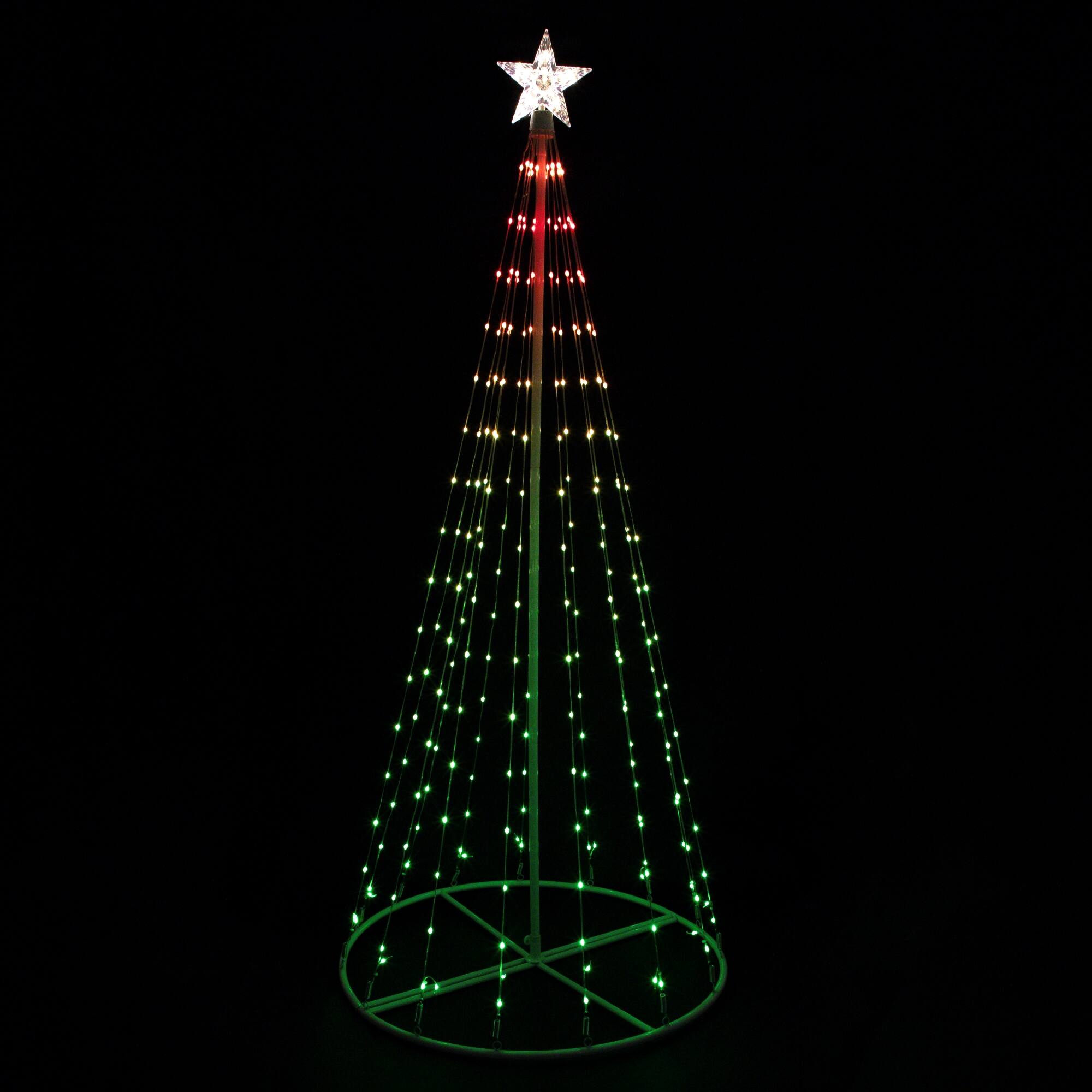 6ft. LED Color Changing Multiple Function Outdoor Show Cone Tree