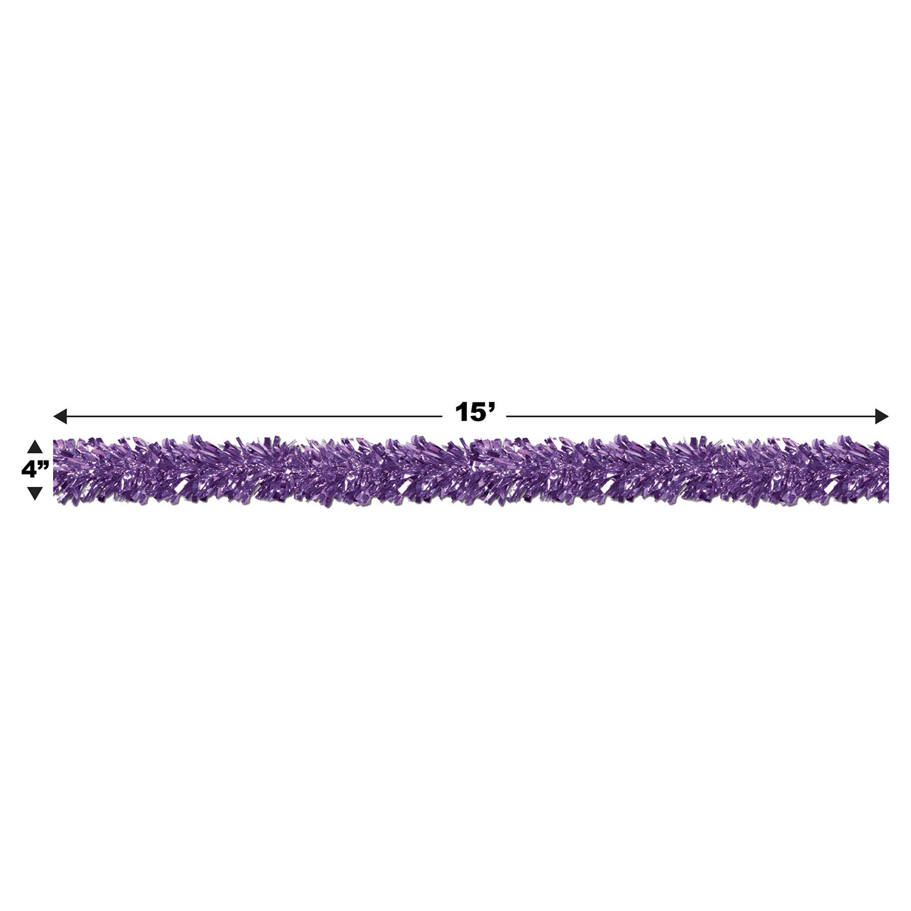 Beistle 15ft. Purple 6-Ply Metallic Festooning Garland