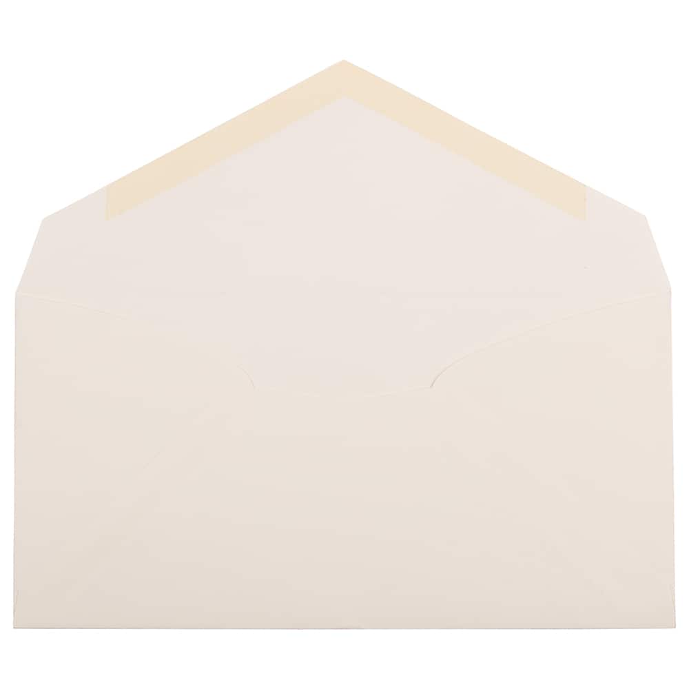 JAM Paper 3.875" x 7.5" Natural White Wove Monarch Strathmore Invitation Envelopes, 50ct.