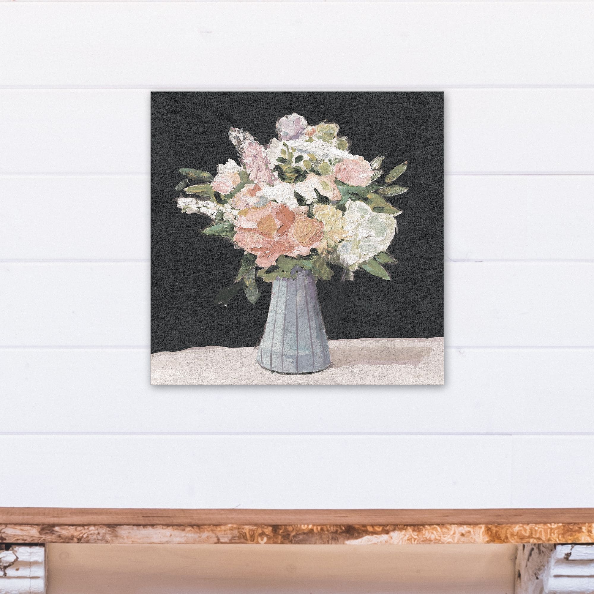 Watercolor Vintage Florals 20" x 20" Canvas Wall Art