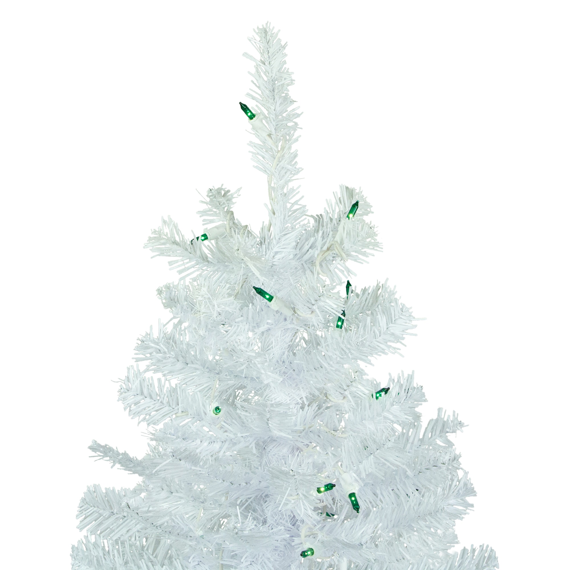 6.5ft. Pre-Lit Woodbury White Pine Artificial Christmas Tree, Green Lights