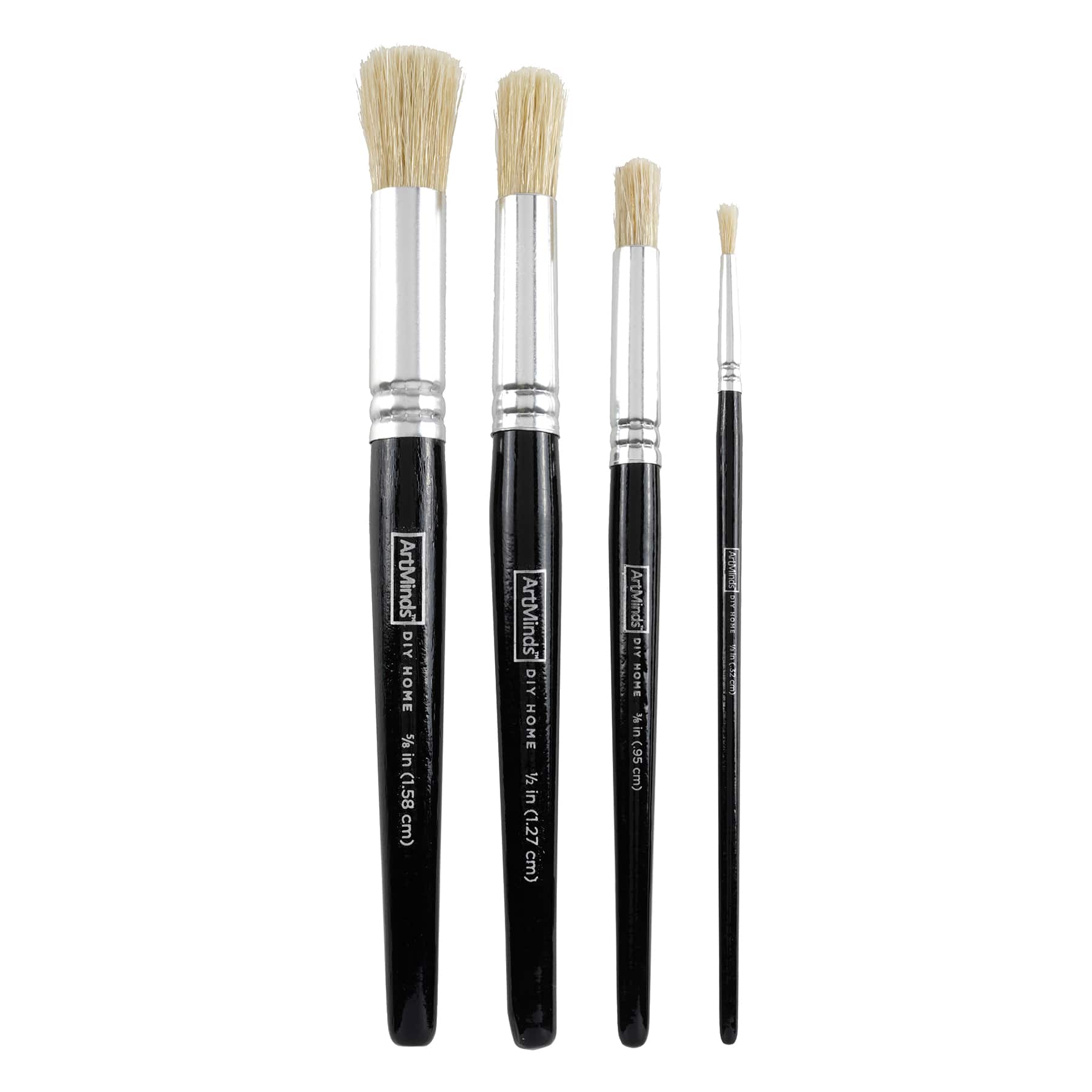 Natural 4 Piece Stencil Brush Set by Craft Smart&#x2122;