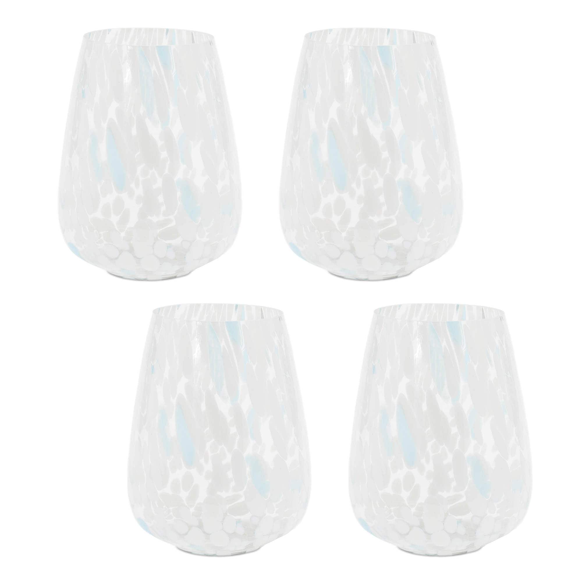 Painted Glass Candle Holder Vases, 4ct.