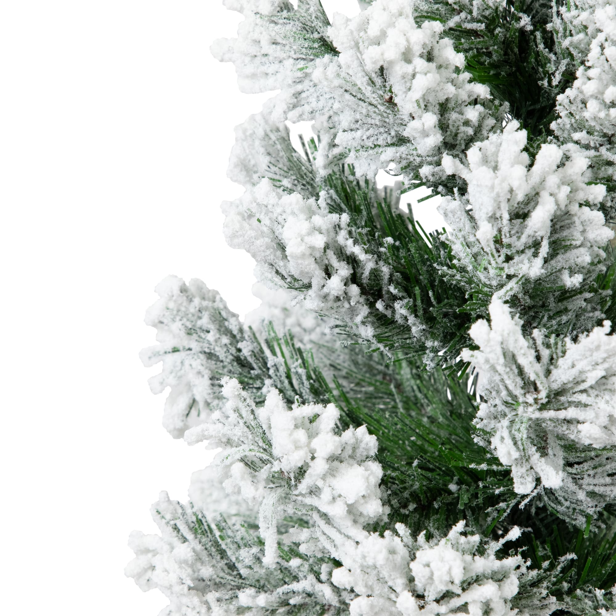 19" Unlit Full Flocked Angel Pine Artificial Mini Christmas Tree in Red Fabric Base
