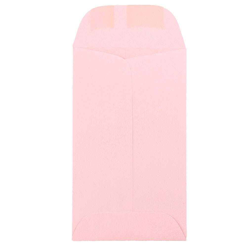JAM Paper 2.5" x 4.25" Baby Pink Pastel Coin Business Envelopes, 50ct.