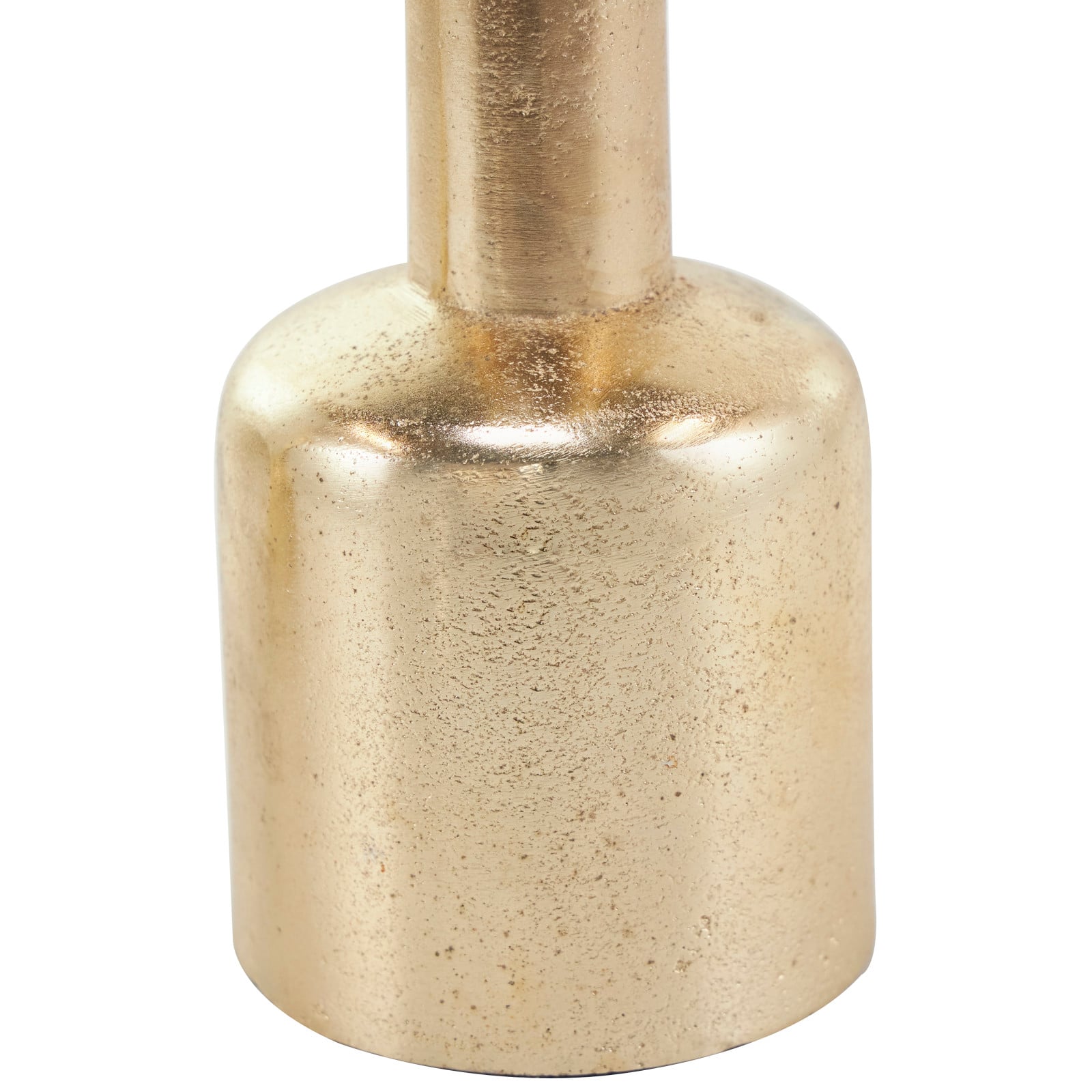 Gold Aluminum Taper Candle Holder with Rounded Bases Set