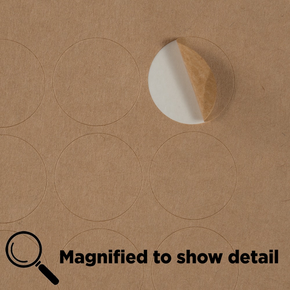 JAM Paper Brown Kraft Circle Label Stickers
