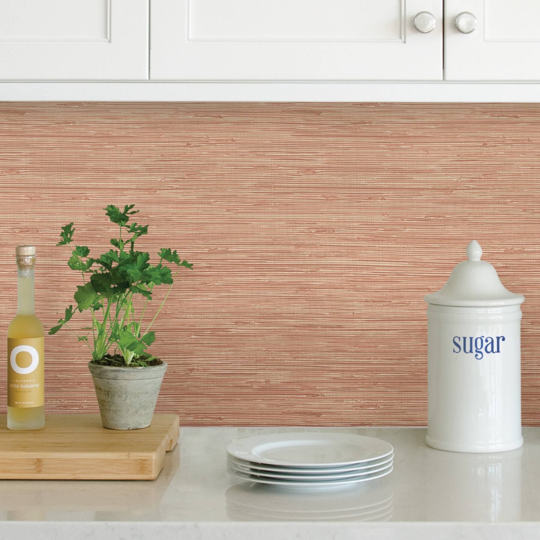 NuWallpaper Spice Tibetan Grasscloth Peel & Stick Wallpaper