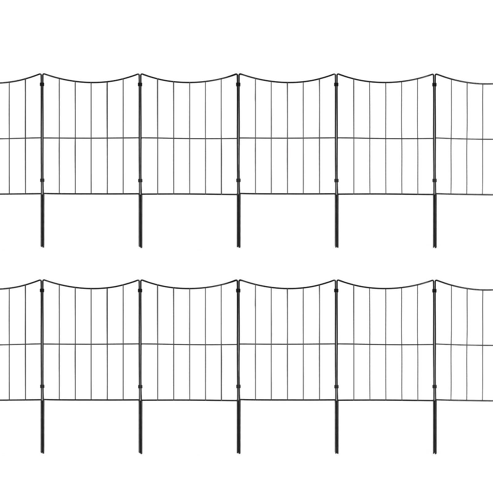 NEX™ 24" Black Lower Arc Garden Fence, 25ct.