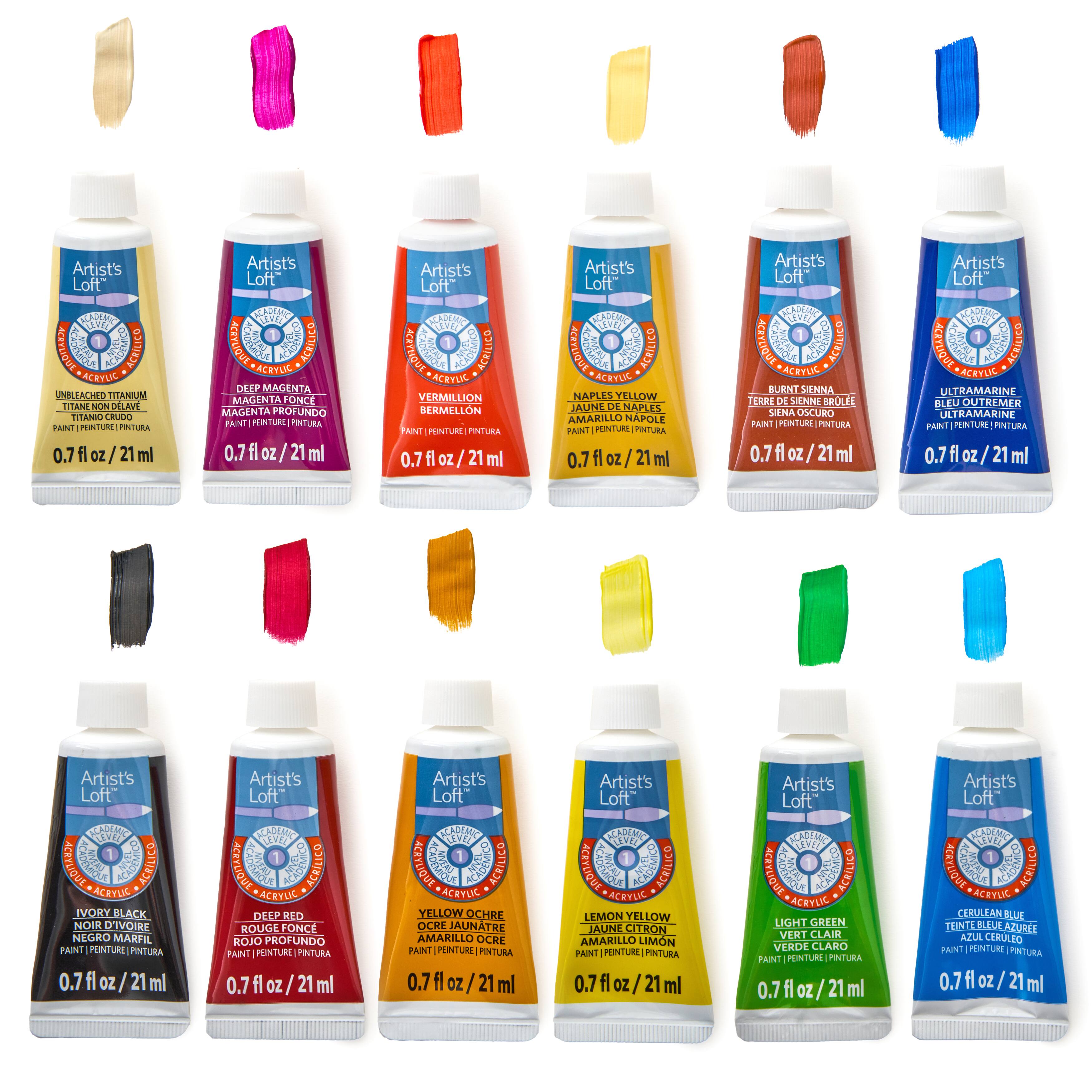24 Color Acrylic Paint Set by Artist's Loft™, 21ml