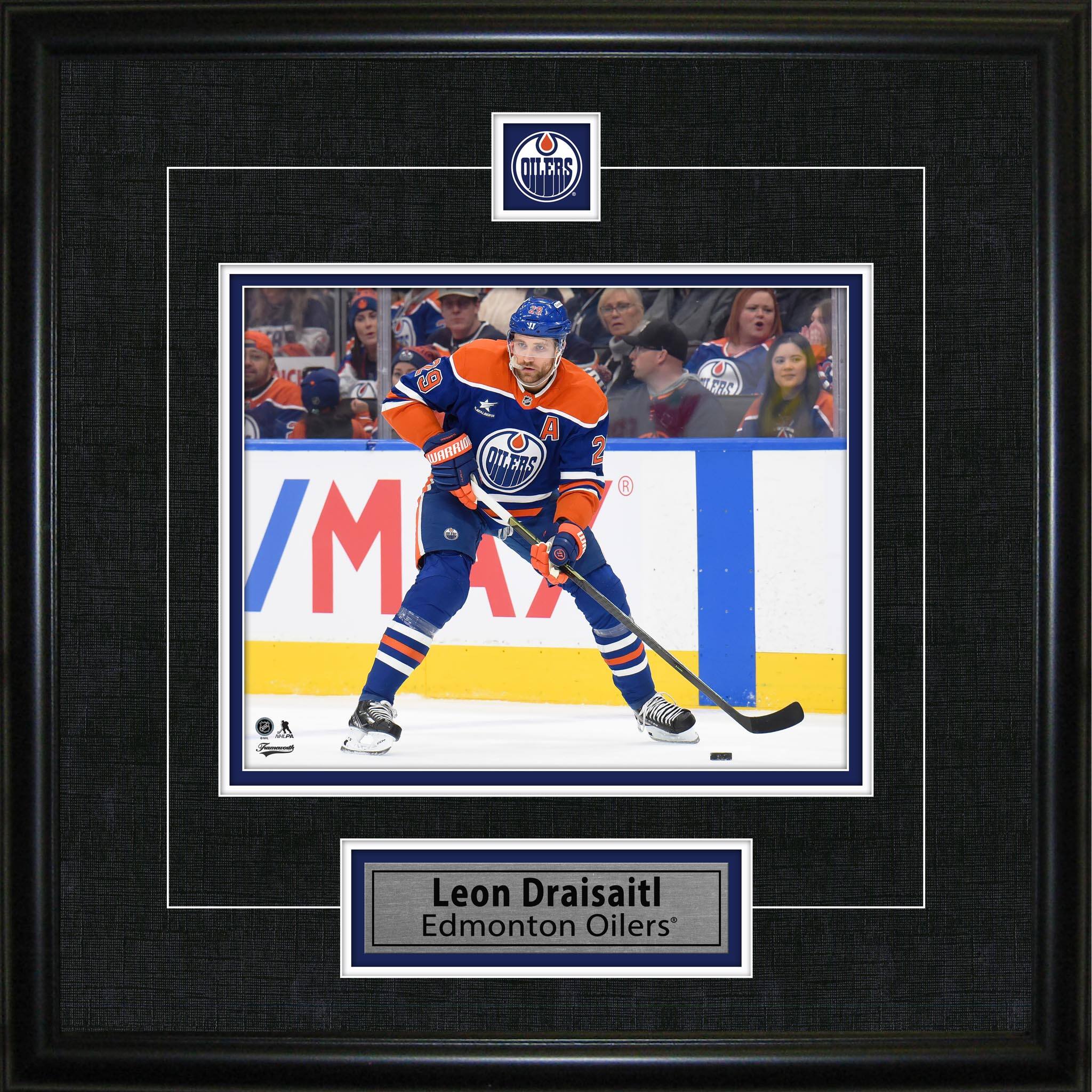 Leon Draisaitl Framed Pin & Plate Edmonton Oilers 18" x 18"