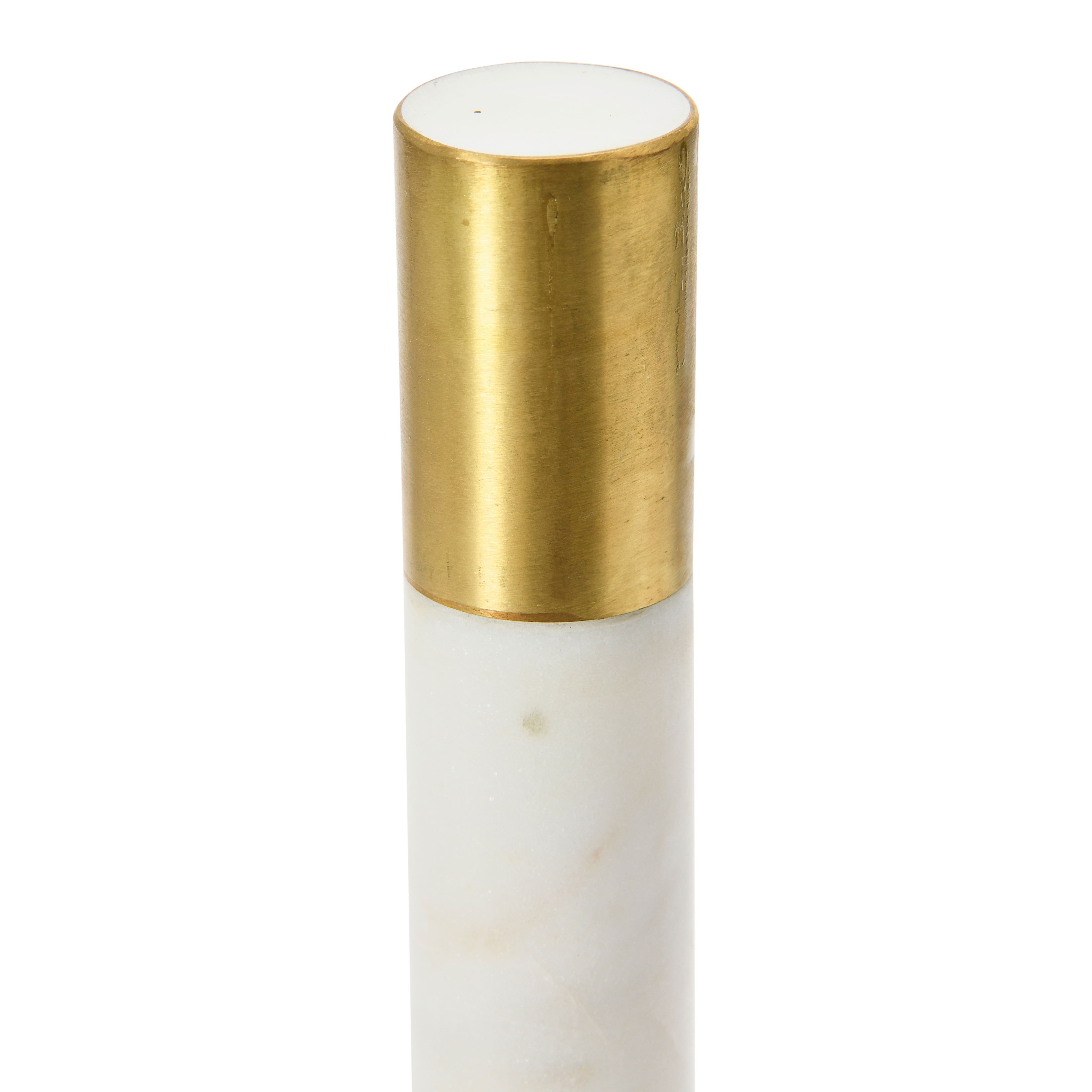 Hello Honey® 12" Modern Marble with Brass Detail Paper Towel Holder