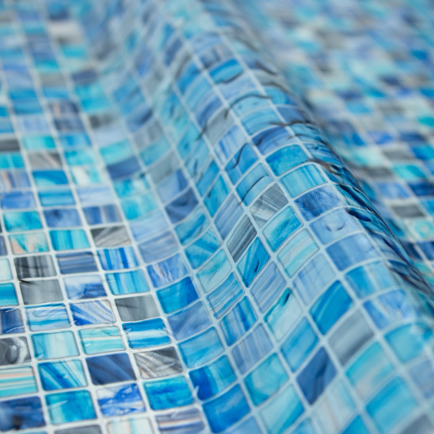 RoomMates Blue Mosaic Privacy Window Film