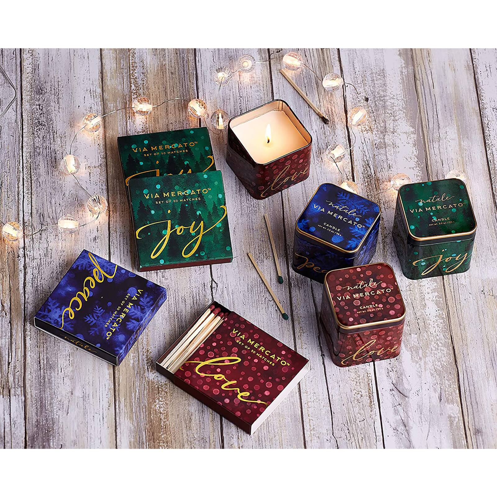 European Soaps Natale Square Jar Candle