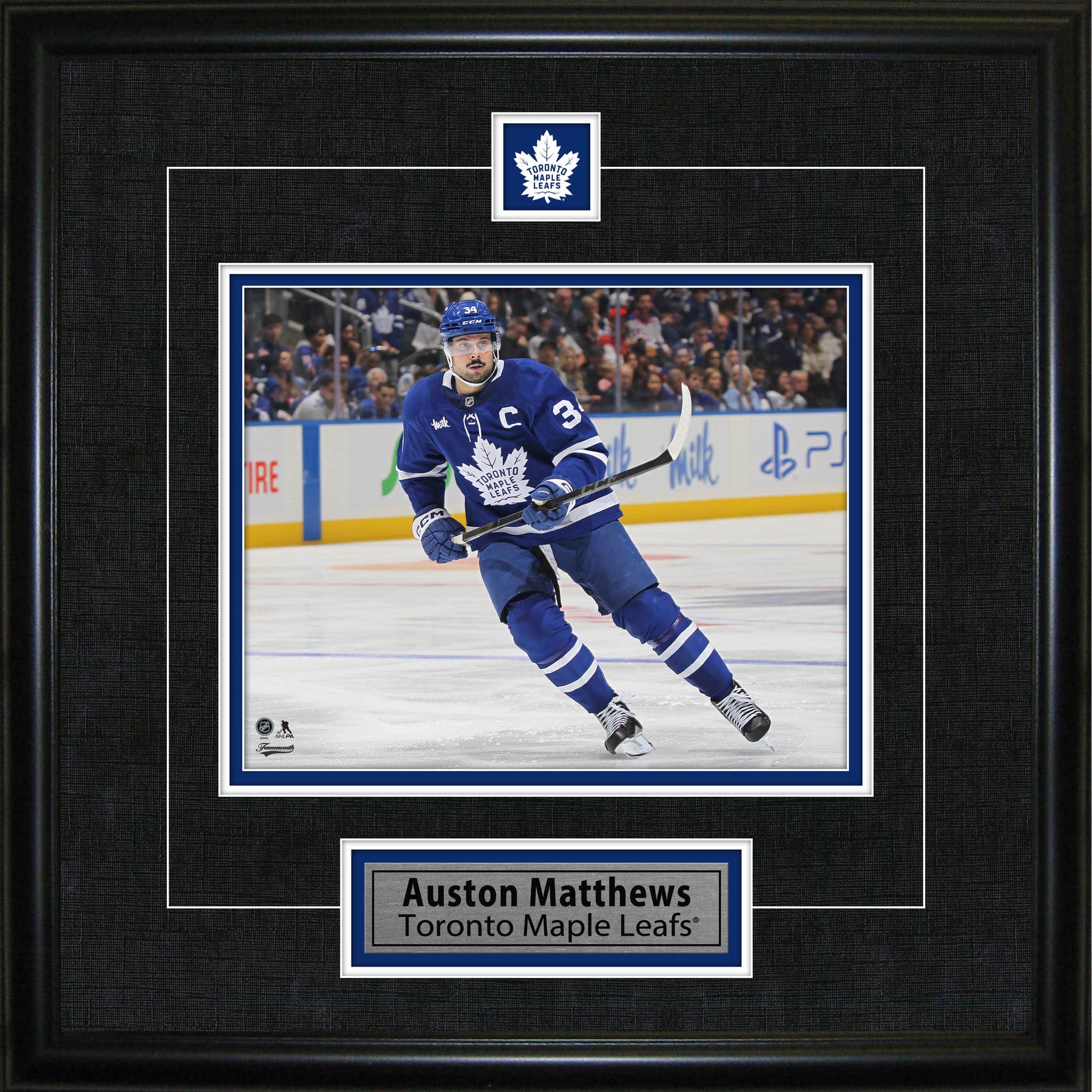Auston Matthews Framed Pin & Plate Toronto Maple Leafs 18" x 18"