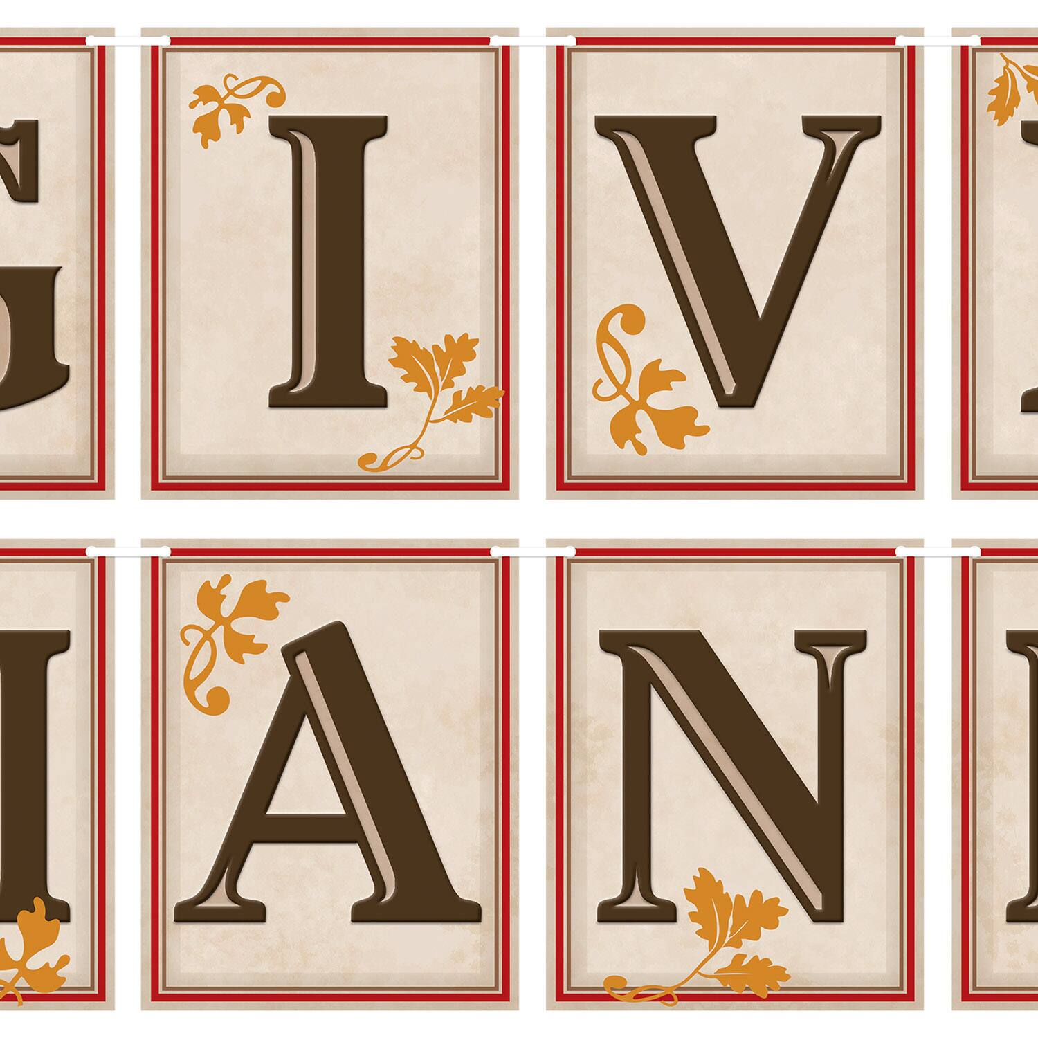 Beistle 5" x 12ft. Give Thanks Streamers, 2ct.