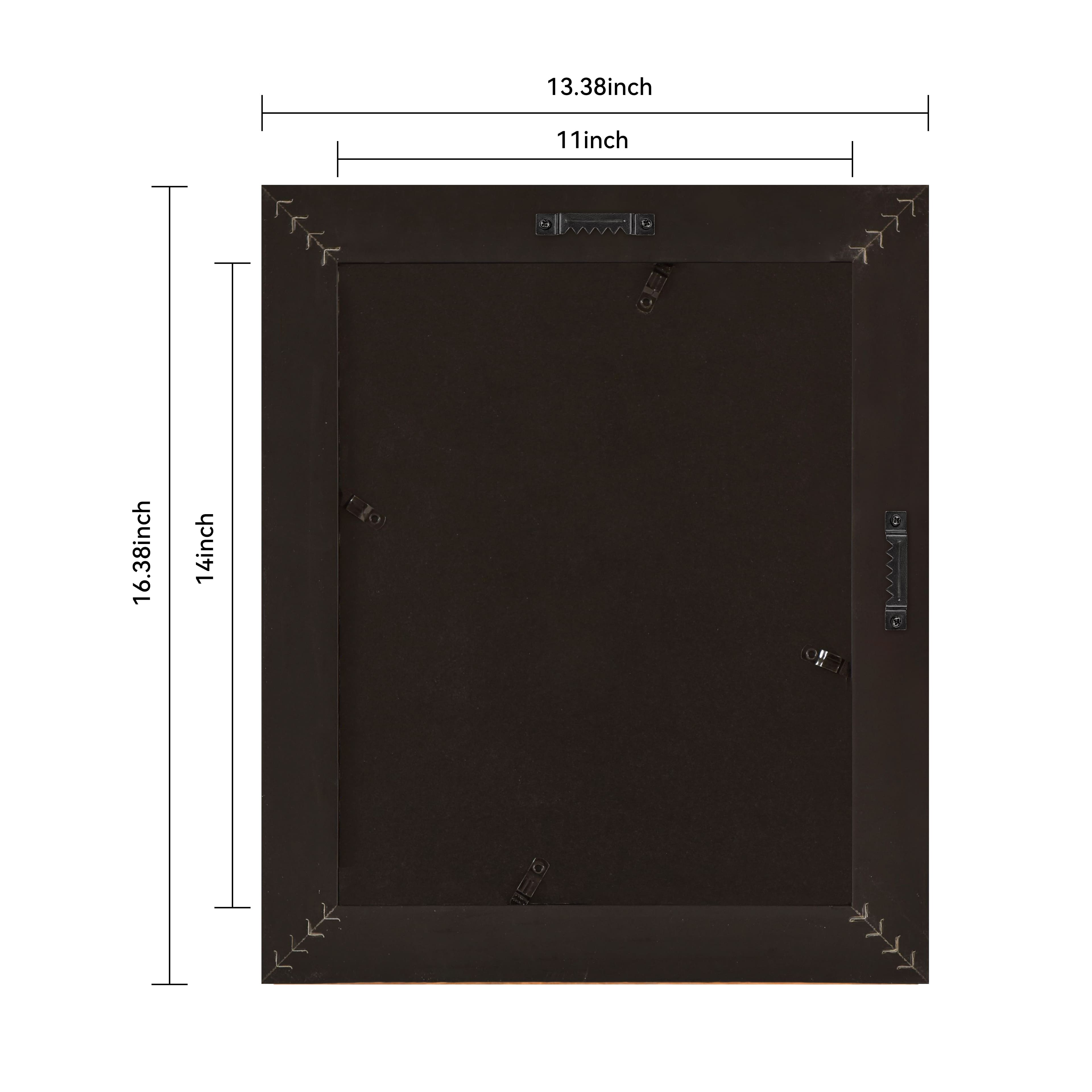Home Black Ripple Matted Pinewood Wall Frame by Ashland®