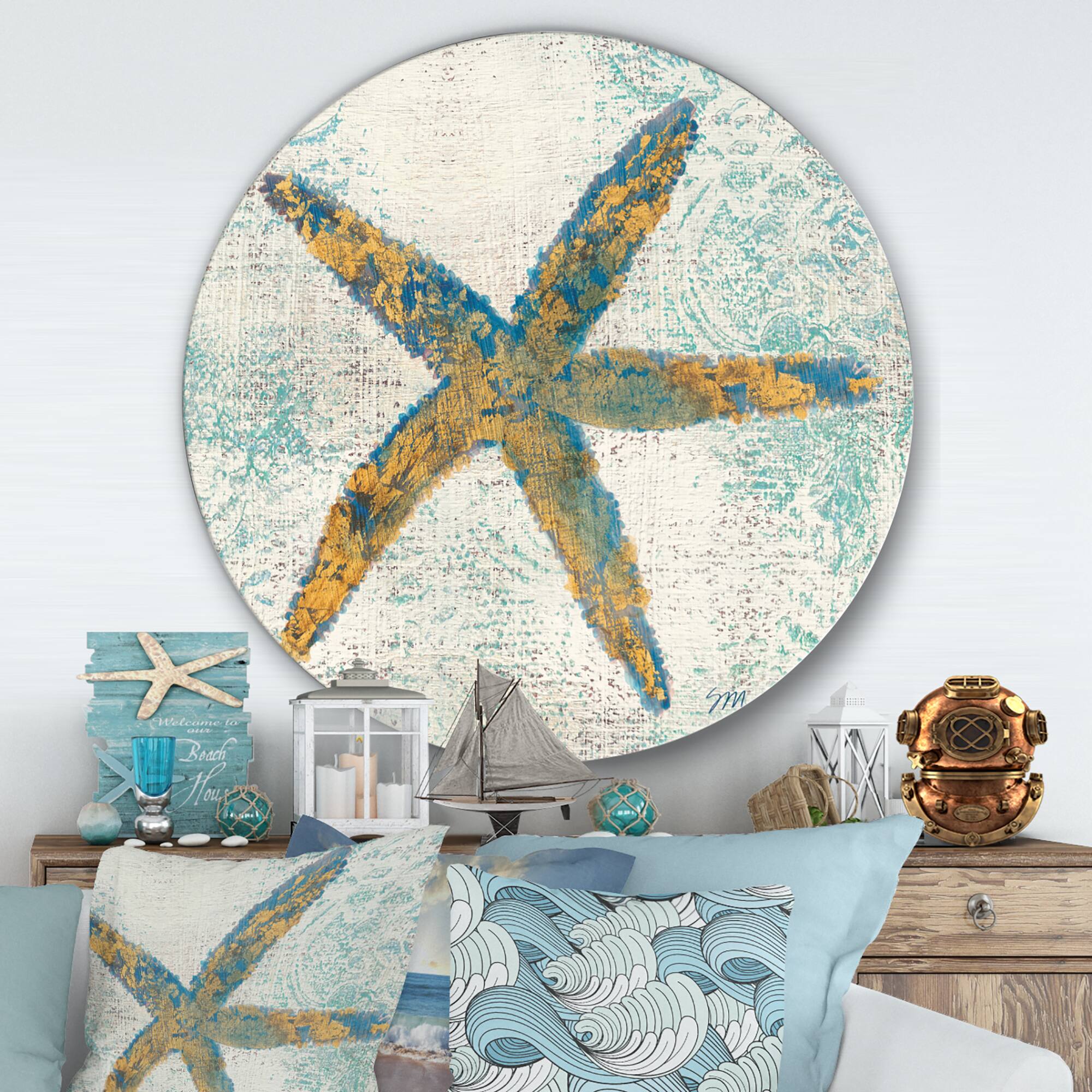 Designart - Coastal Pastel seashells III