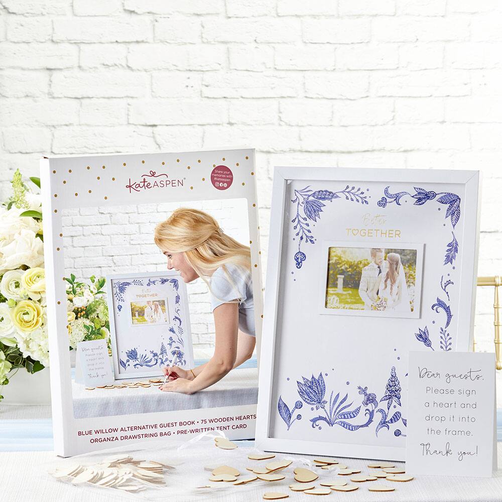 Kate Aspen® Blue Willow Wedding Guest Book Alternative