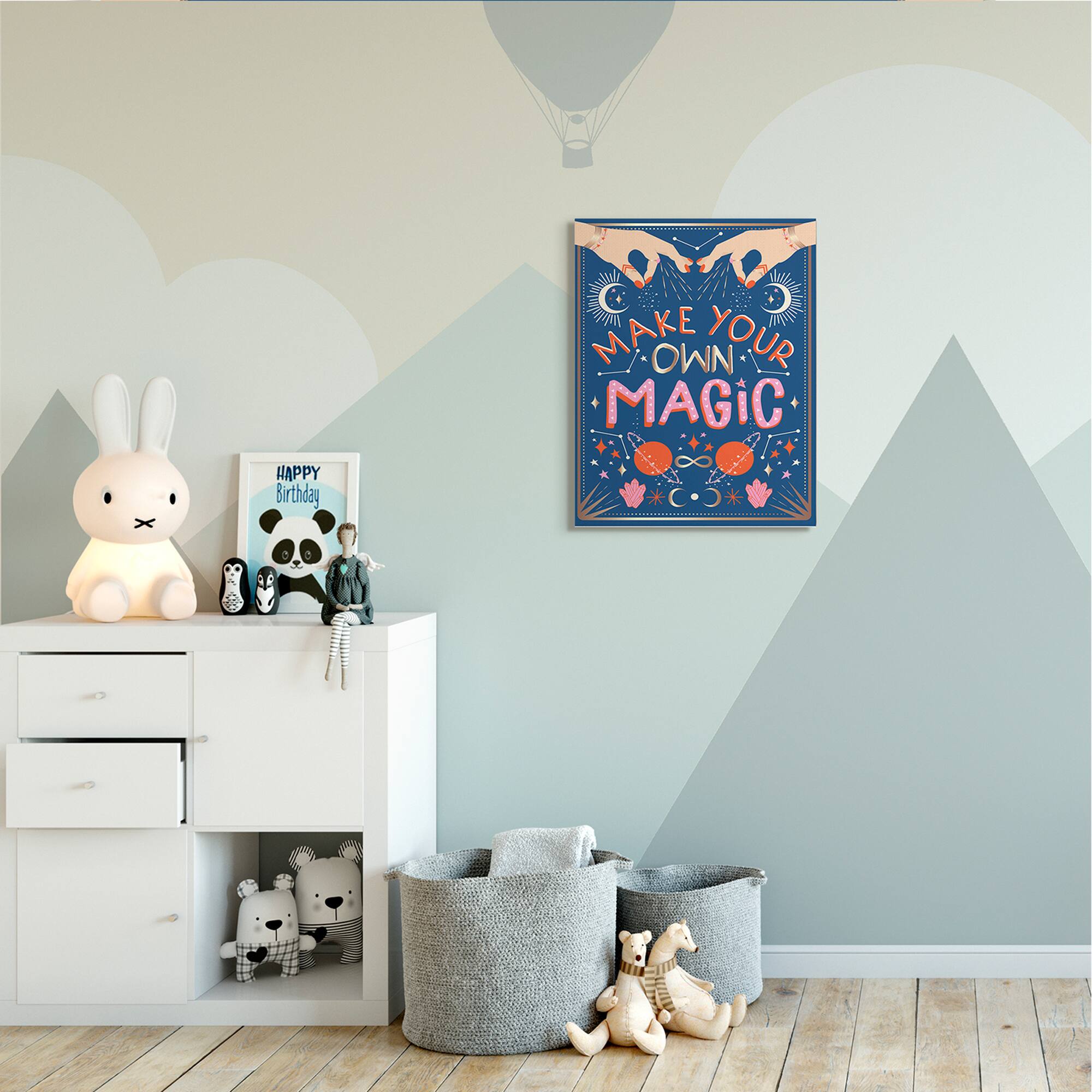 Stupell Industries Make Your Magic Phrase Fashion Hands and Constellations Canvas Wall Art