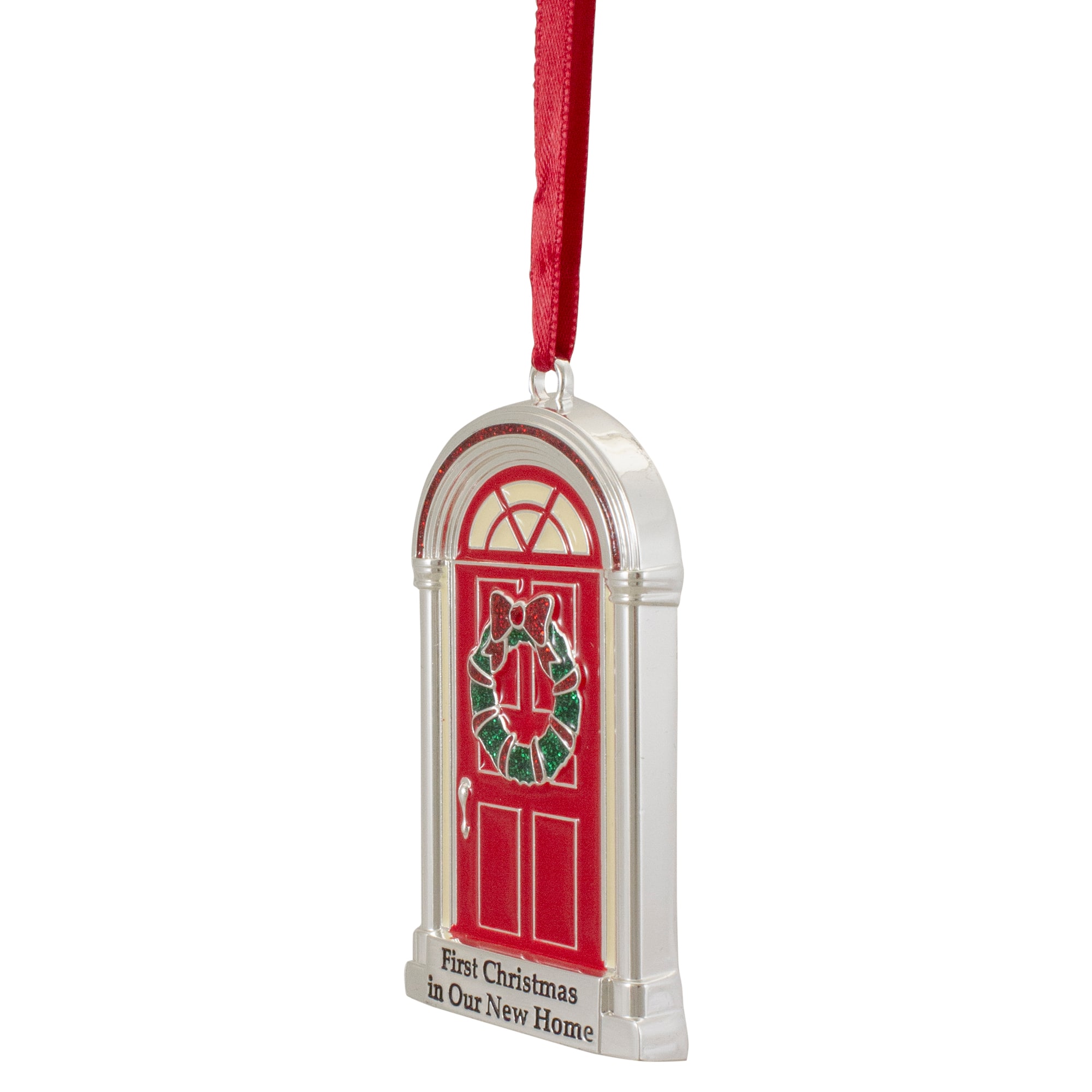 Silver Plated First Christmas in Our New Home Crystal Embellished Ornament