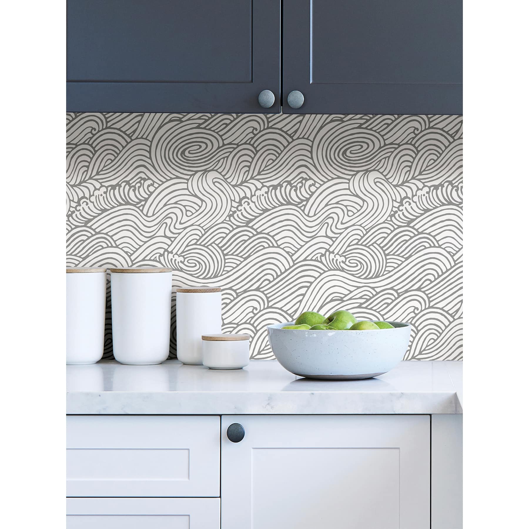 NuWallpaper Gray Saybrook Peel & Stick Wallpaper