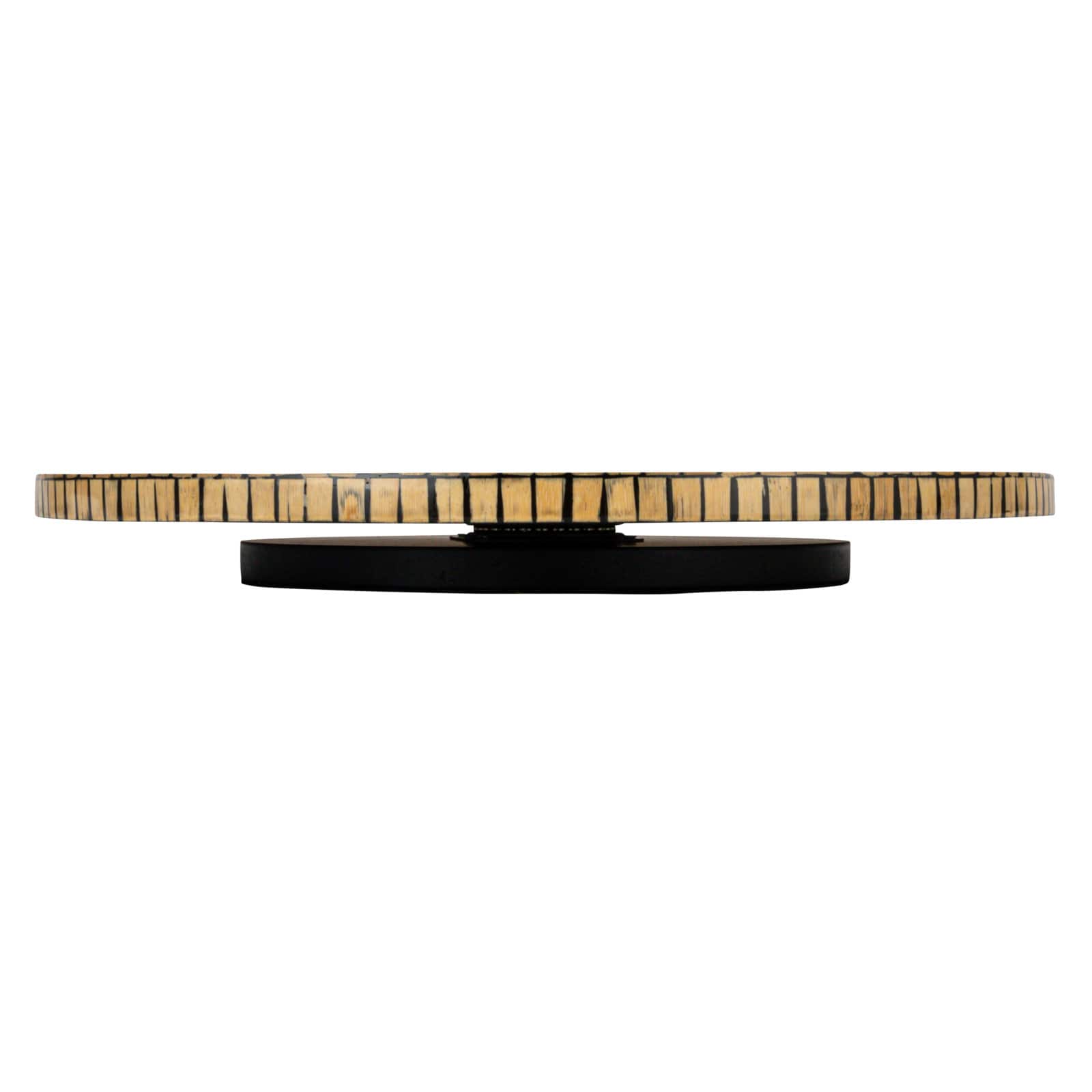 Hello Honey® 15.75" Black & Natural Geometric Stripes Lazy Susan