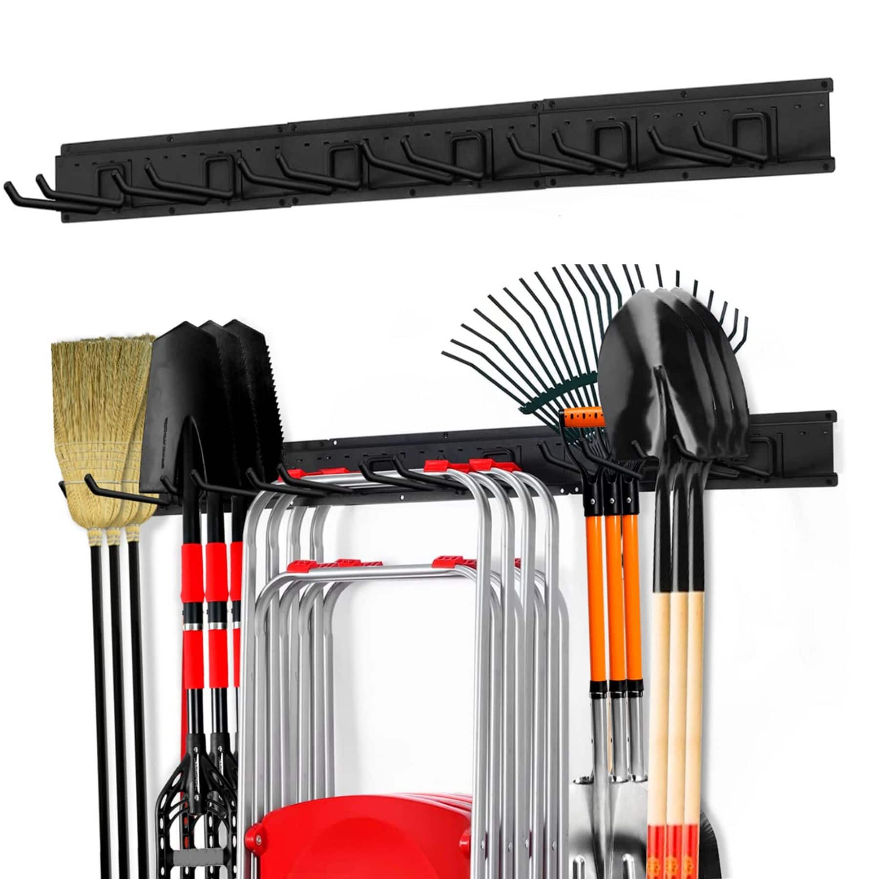 NEX™ 16.5" Black 6-Hook Garage Tool Wall Rack