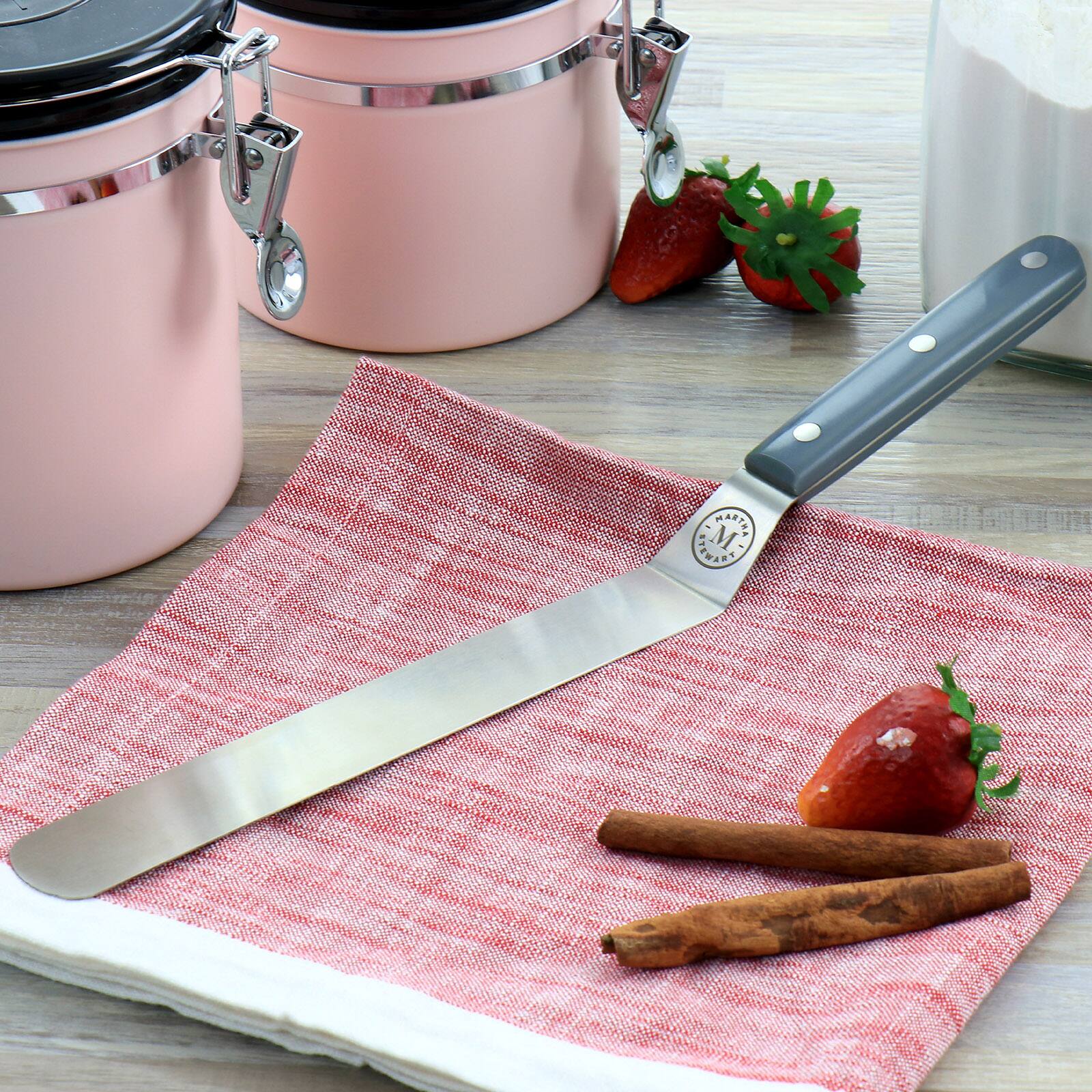Martha Stewart Willerton Long Gray Stainless Steel Offset Spreader
